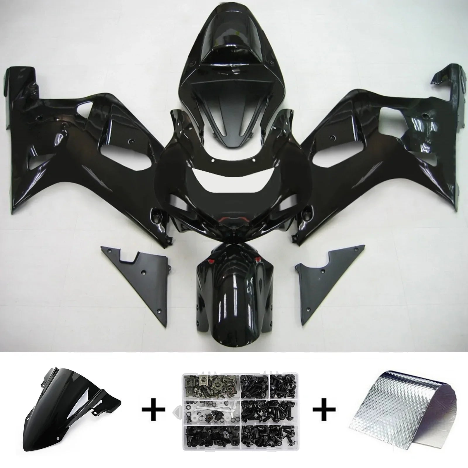 Amotopart Suzuki GSXR750 2001-2003 Kit carenatura carrozzeria in plastica ABS