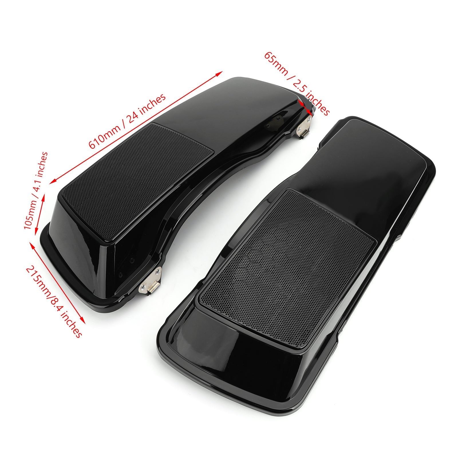 Nuovi copri altoparlanti per borse laterali da 6" x 9" adatti per borse laterali Touring Electra Glide generiche 93-13