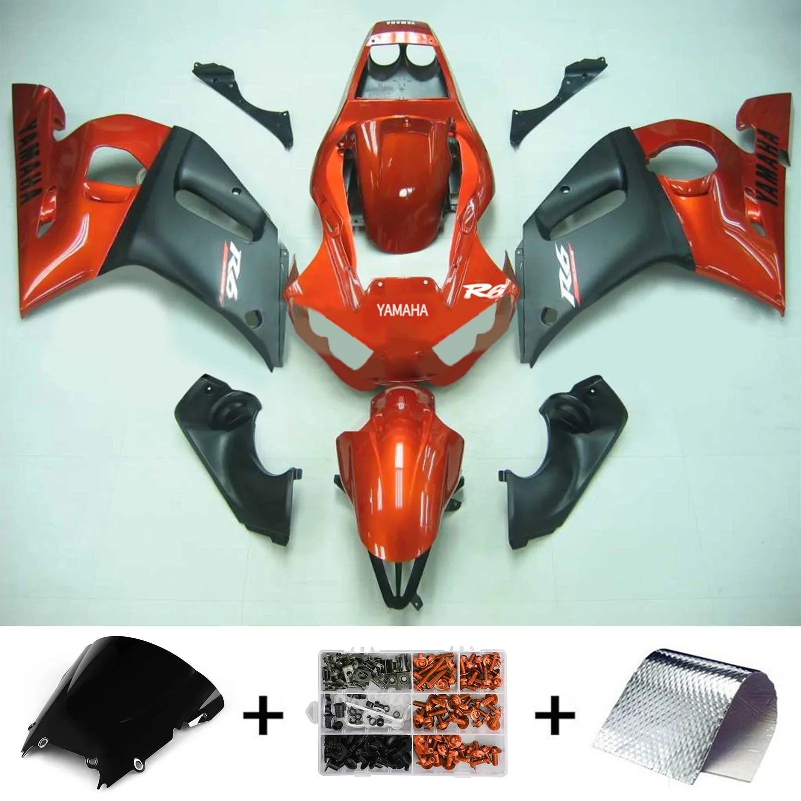 Kit de carenado Amotopart para Yamaha YZF 600 R6 1998-2002 Genérico