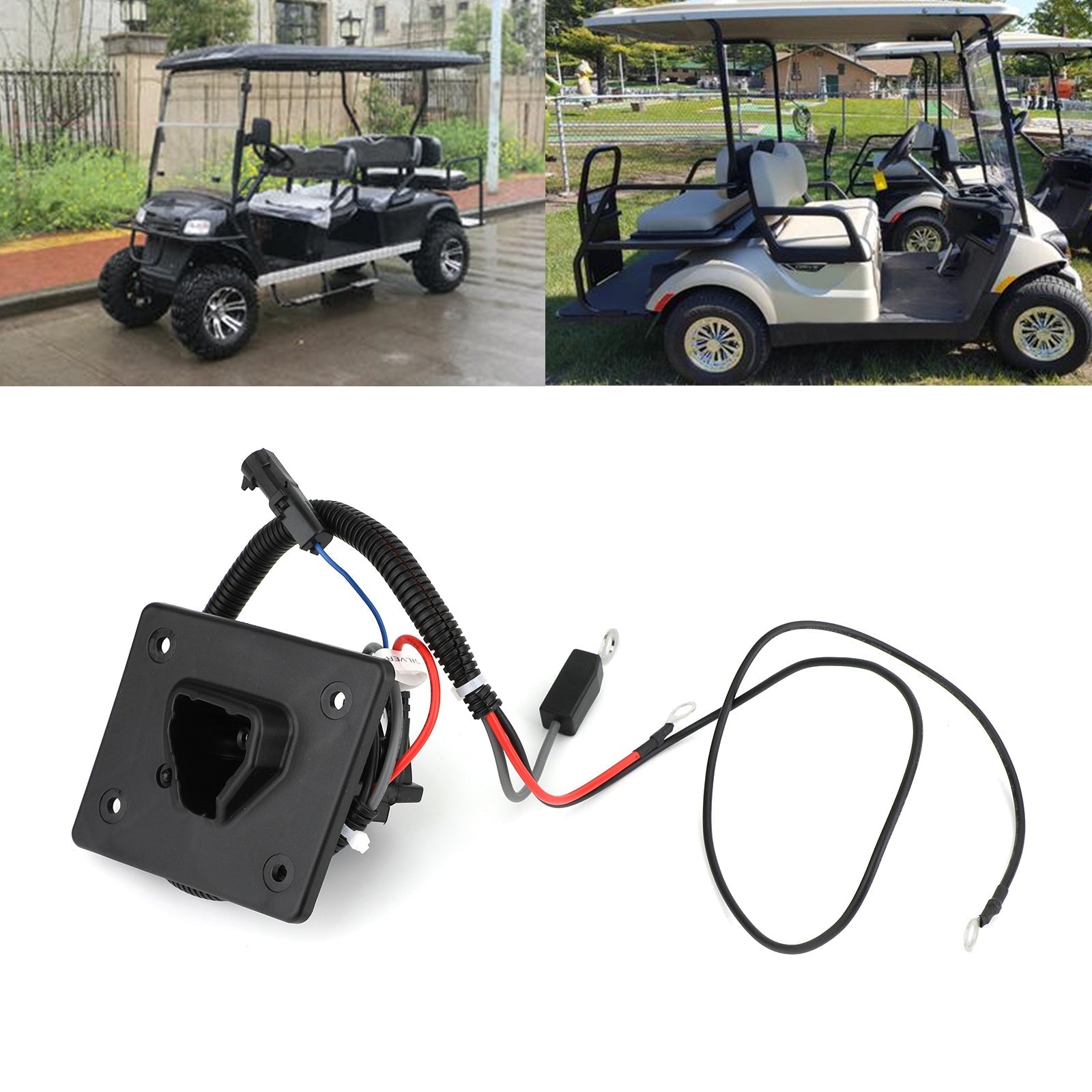 Enchufe de cargador Delta-Q de 48 V para carritos de golf EZGO RXV/TXT 2008 en adelante OEM 602529 genérico