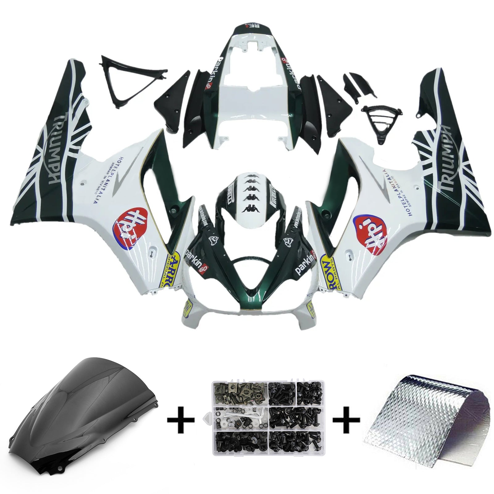Amotopart Triumph Daytona 675 2006-2008 Kit carenatura carrozzeria in plastica ABS