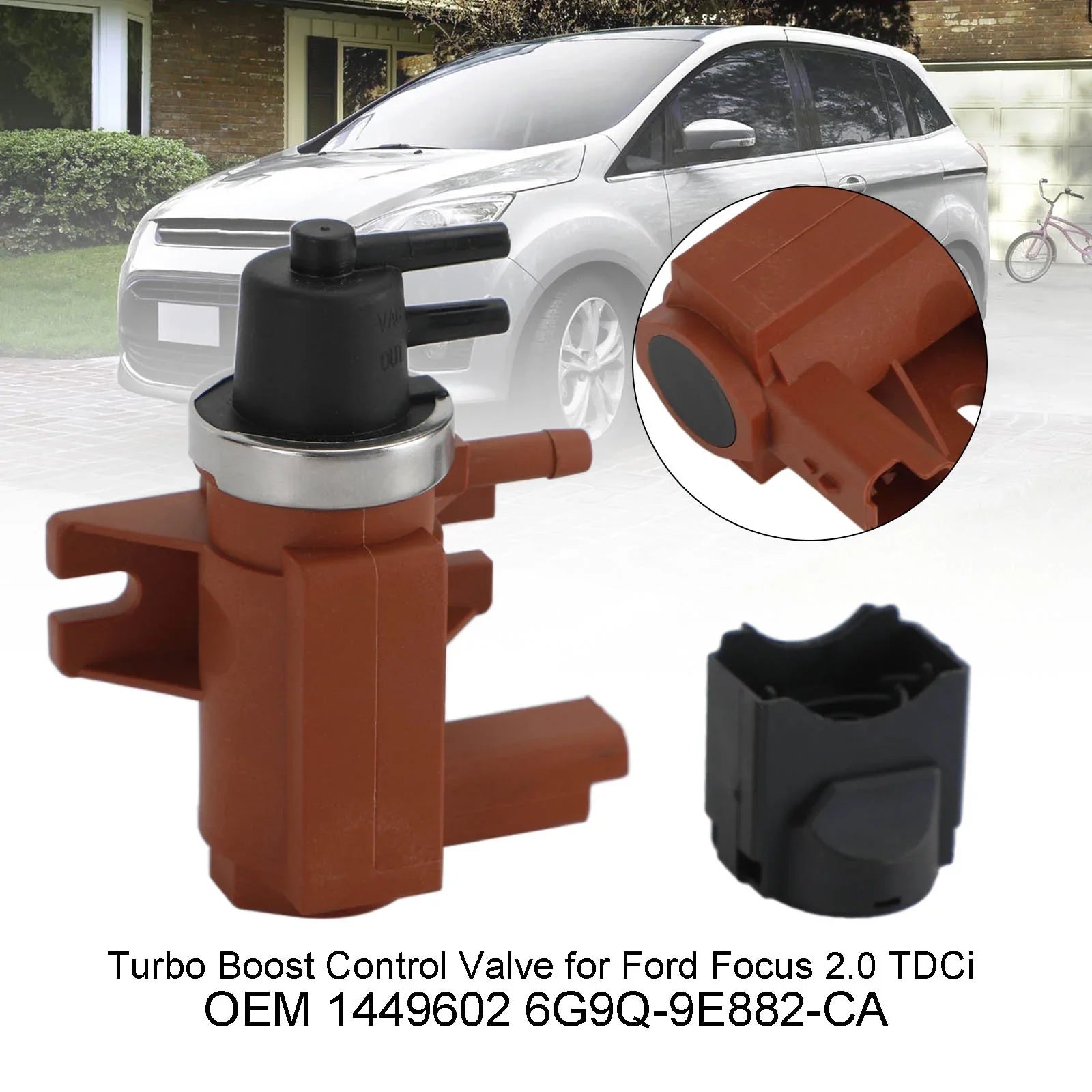 Valvola di controllo Turbo Boost per Ford Focus 2.0 TDCi 1449602 6G9Q-9E882-CA Generico