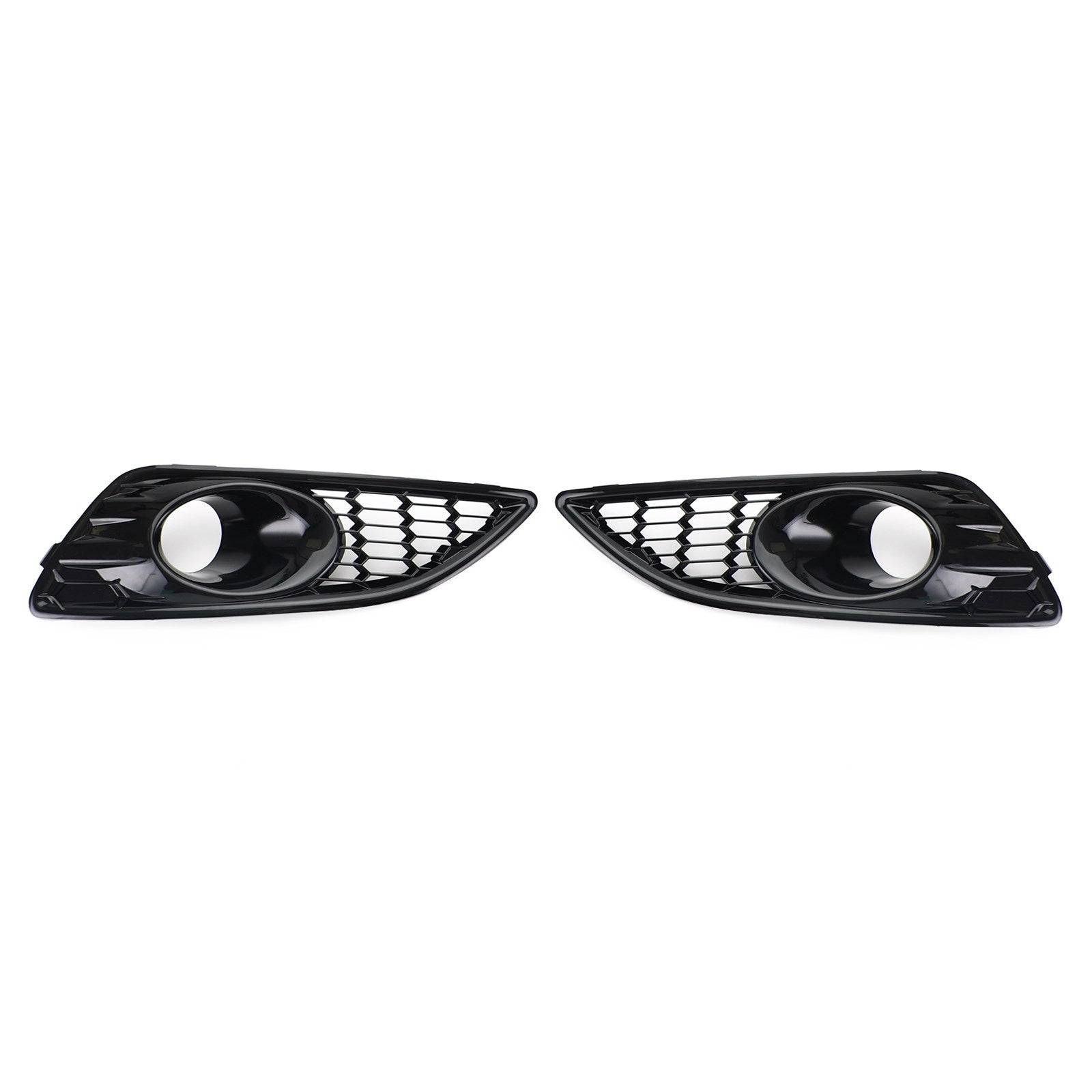 Paar glanzend zwarte grille mistlamplampafdekking voor Ford Fiesta 2013-2017 Generic