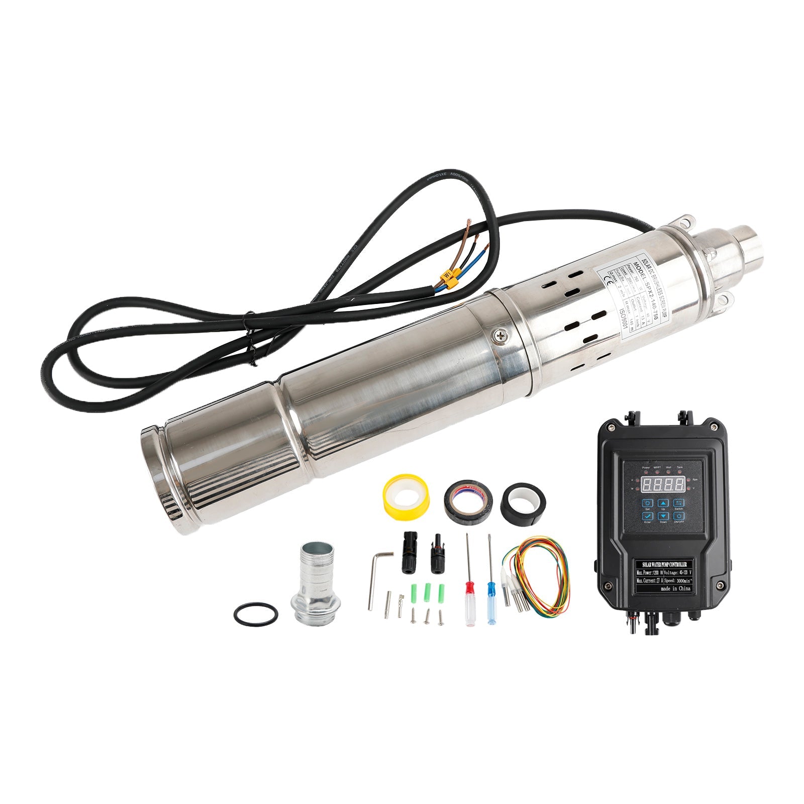 3-calowa pompa śrubowa MPPT o mocy 48 V i mocy 750 W, głębinowa stalowa studnia głębinowa