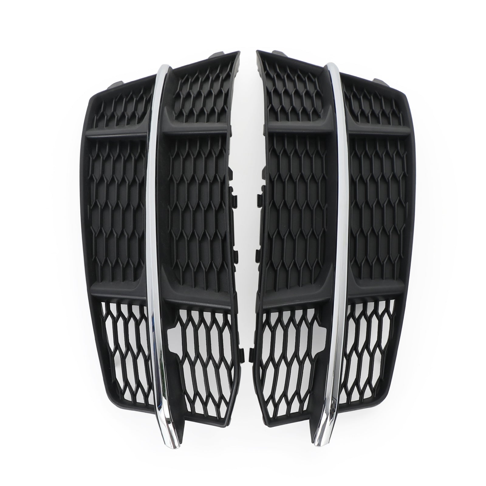 Voorbumper onderste grille grill voor Audi A6 C7 S-lijn 2016-2018 zwart chroom