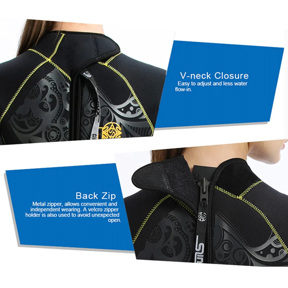 5 mm vrouwen neopreen surfcombinatie van full body duiken gemeenschappelijke triathlon grappig