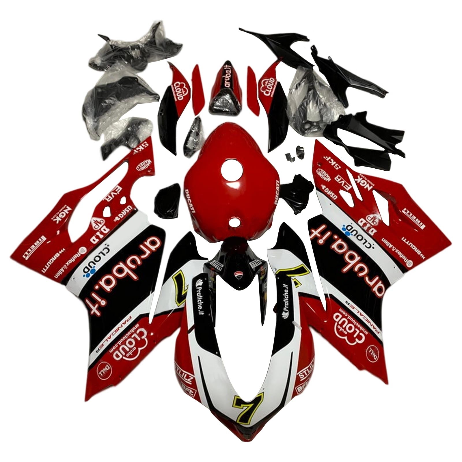 Amotopart Ducati 1299 959 2015-2020 Kit Carénage Carrosserie Plastique ABS