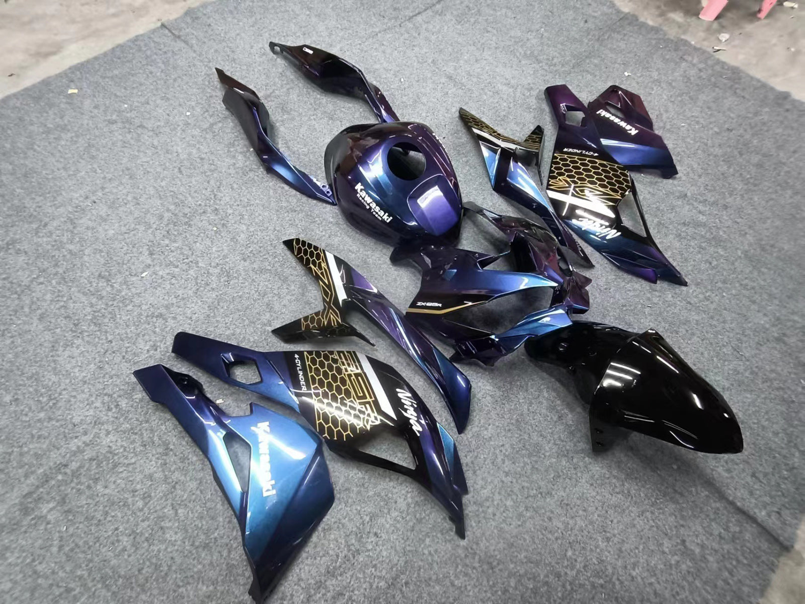 Amotopart Kawasaki Ninja ZX-25R 2020-2021 Zestaw owiewek Nadwozie ABS