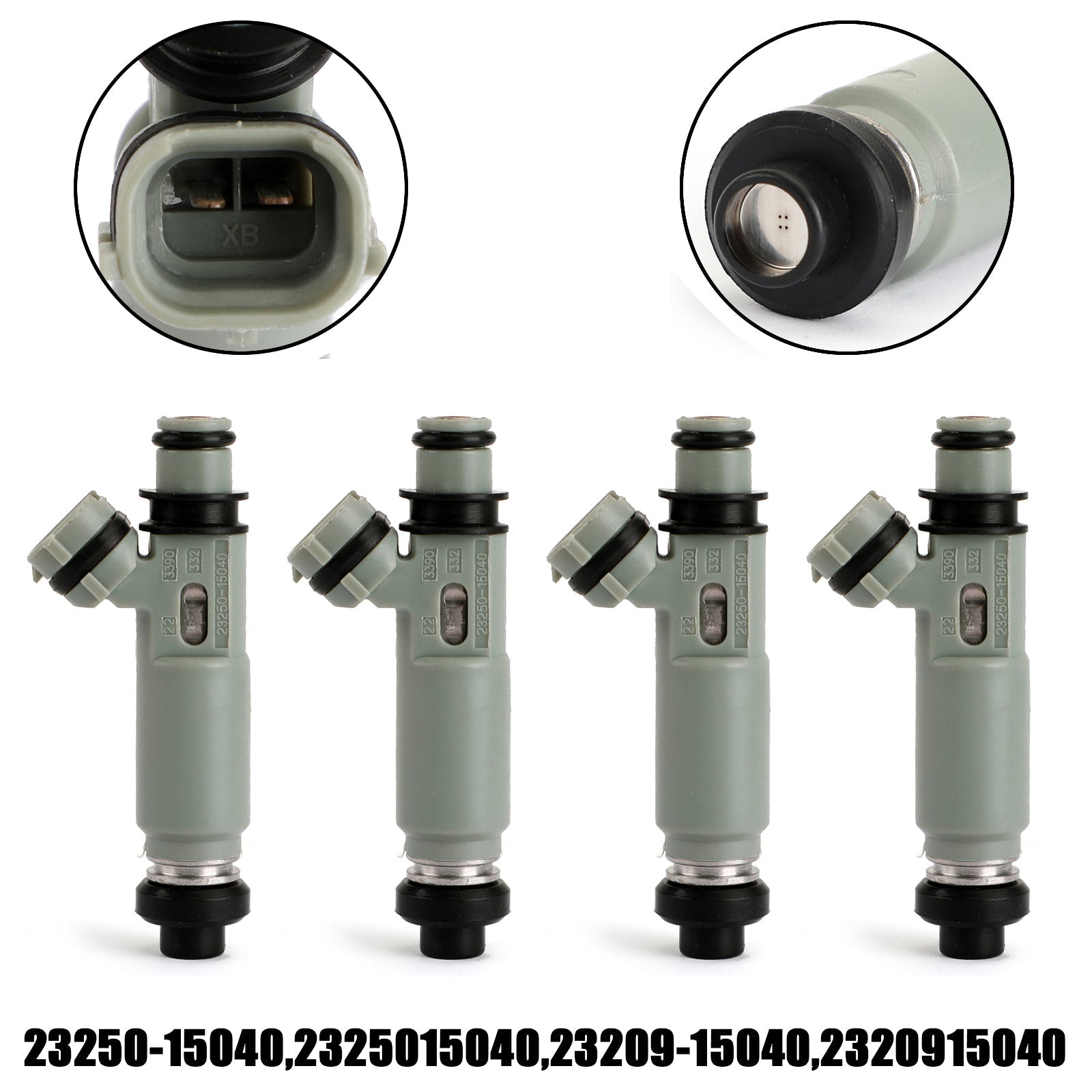 Set di 4 iniettori di carburante 23250-15040 per Toyota Corolla AE11 4AFE Soluna AL50 Corona generico