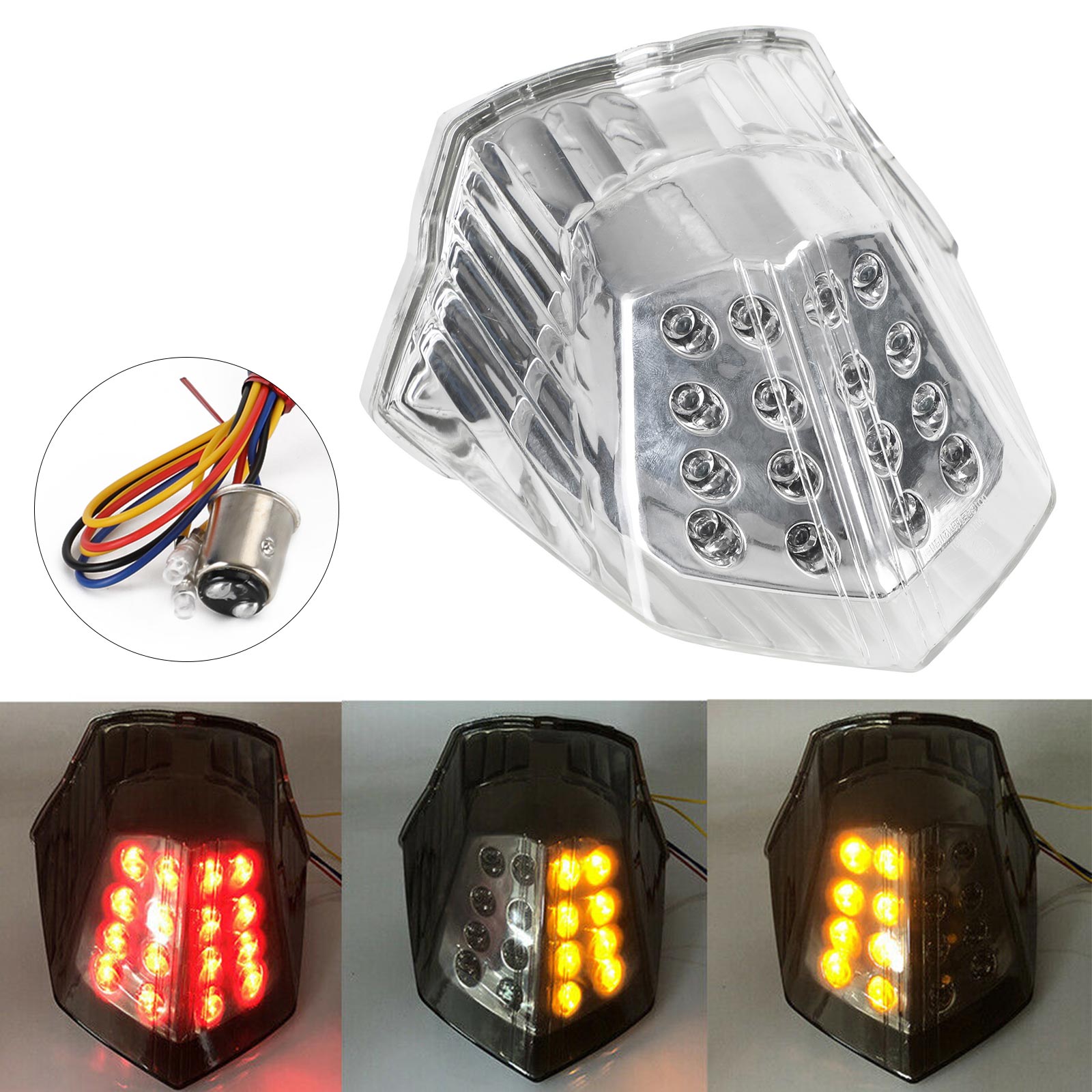 2009-2014 Yamaha Diversion 600 XJ6 FZ6 knipperende geïntegreerde achterste brand
