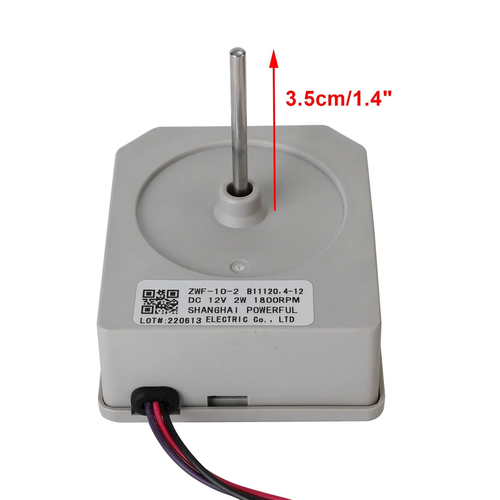 DC12V 2W koelkastventilatormotor voor MeiLing ZWF-10-2 dubbele deurkoelkast