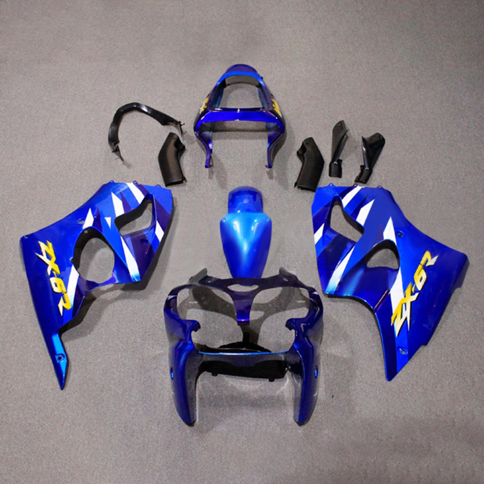 Amotopart Kawasaki ZX6R 636 2000-2002 ZZR600 2005-2008 carrosseriekuipset
