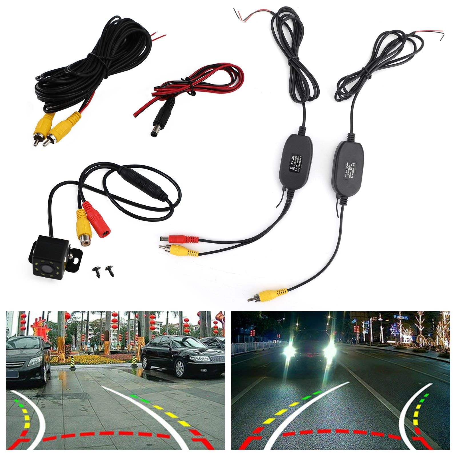 8LED Trajectoire dynamique Parking Line Camion Caméra de recul sans fil Vue nocturne