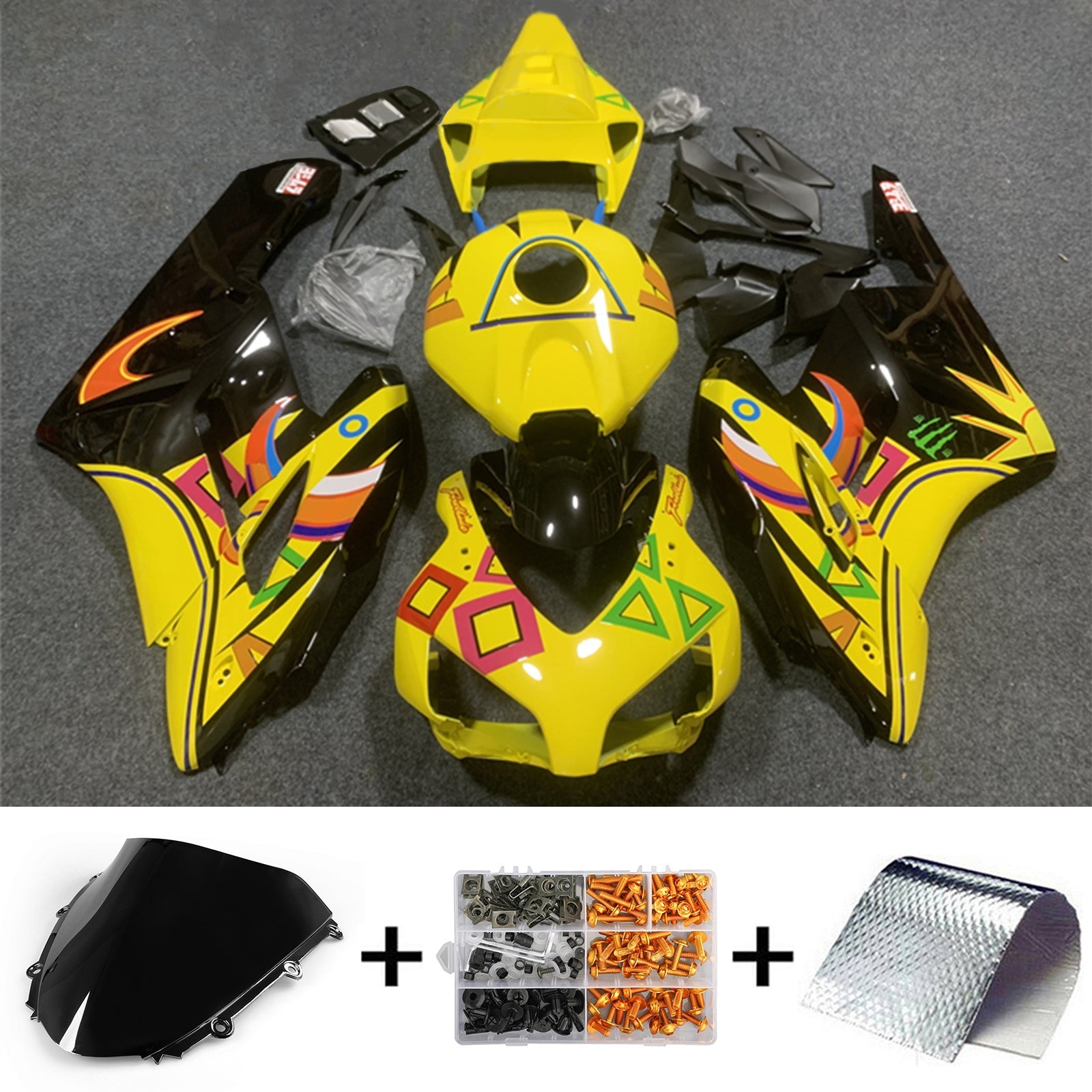 Amotopart Honda CBR1000RR 2004-2005 ABS muovinen korin suojasarja