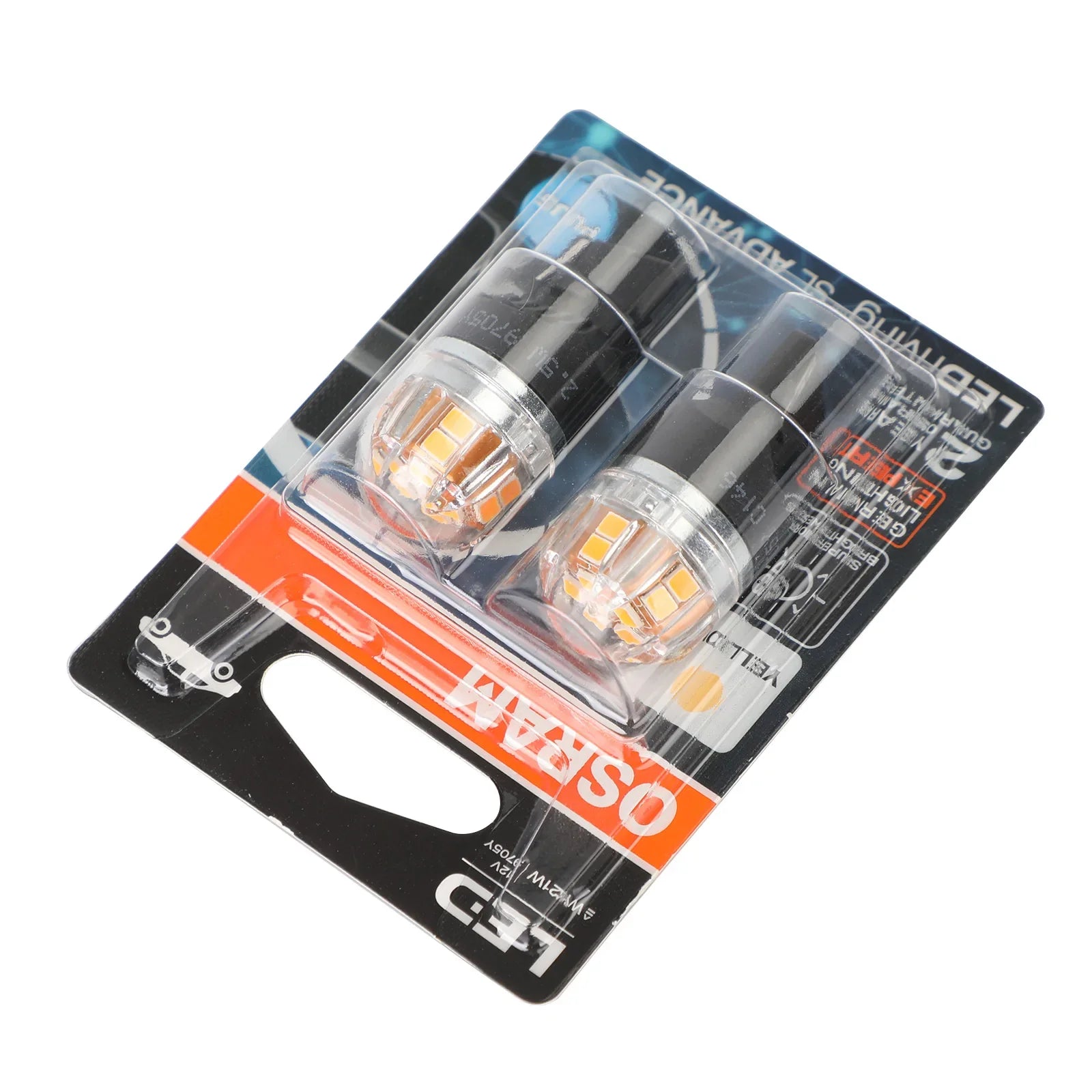 2x Per OSRAM 9705Y LED WY21W 12V2.5W WX3x16d Lampadine ausiliarie generiche per auto