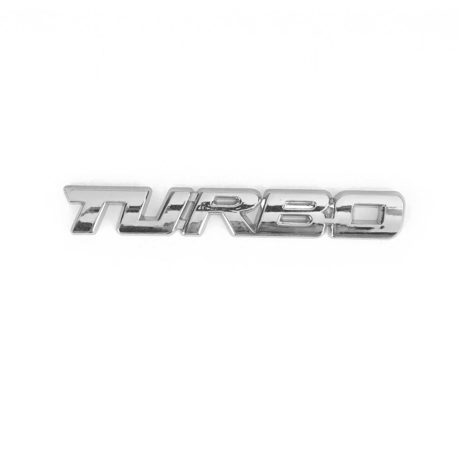 3D Metal Turbo Logo Emblema Emblema Insignia Pegatina Tronco de troncal Calcomanía de plata genérica