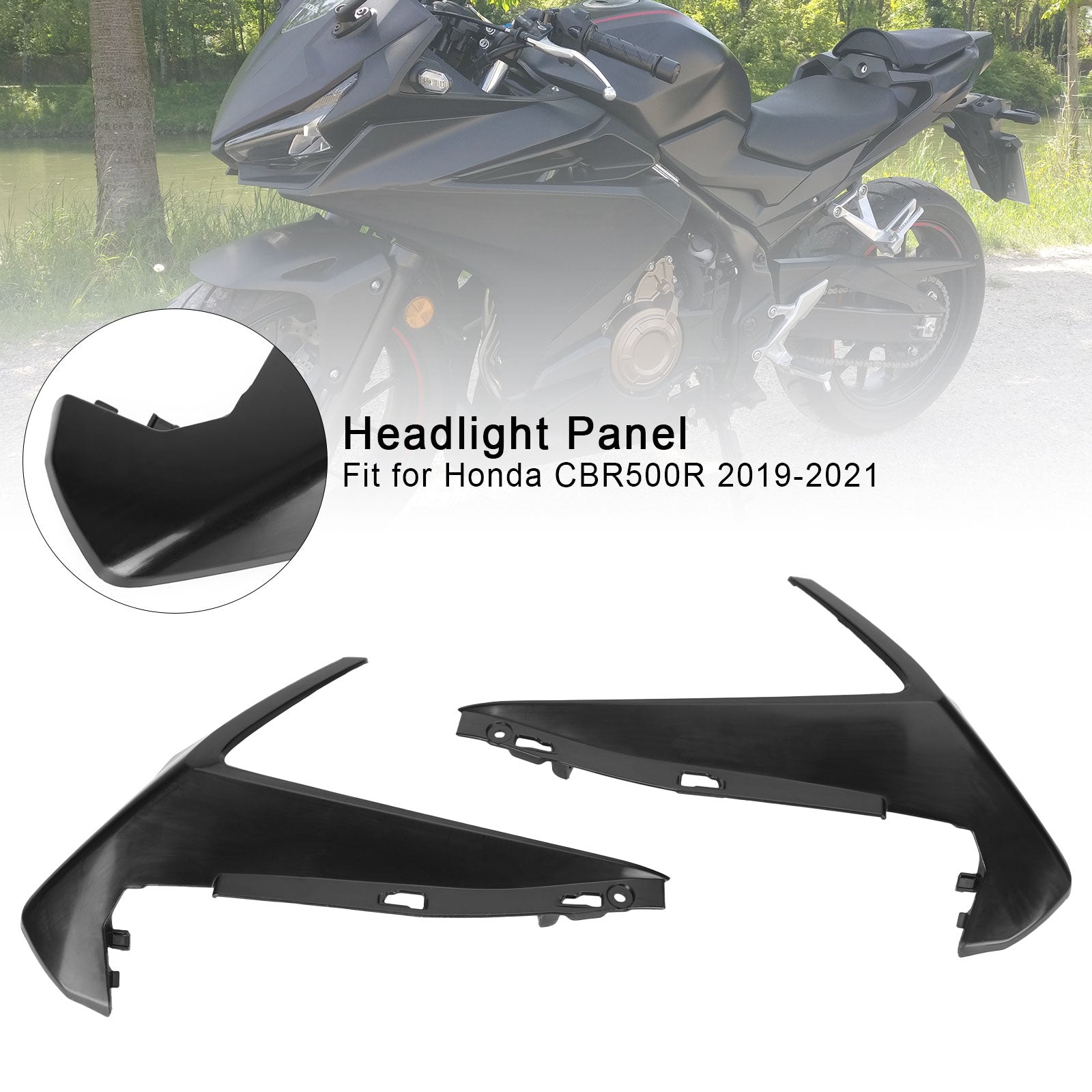 Amotopart Honda CBR500R 2019-2021 Kit di modanatura della carenatura mediante carrozzeria generica non dipinta iniezione