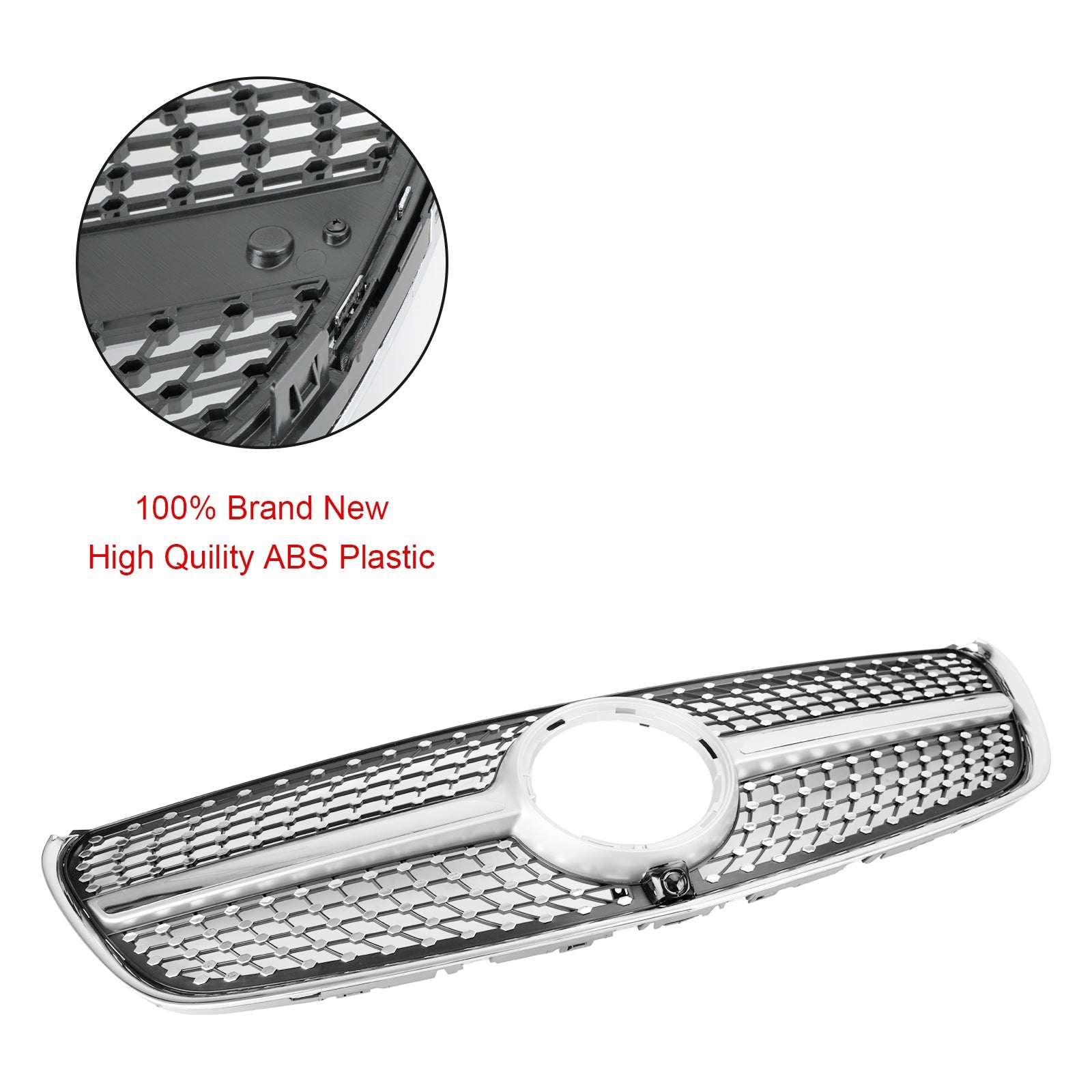 Mercedes Benz Classe V W447 2014-03.2019 Grille de calandre supérieure avant diamant