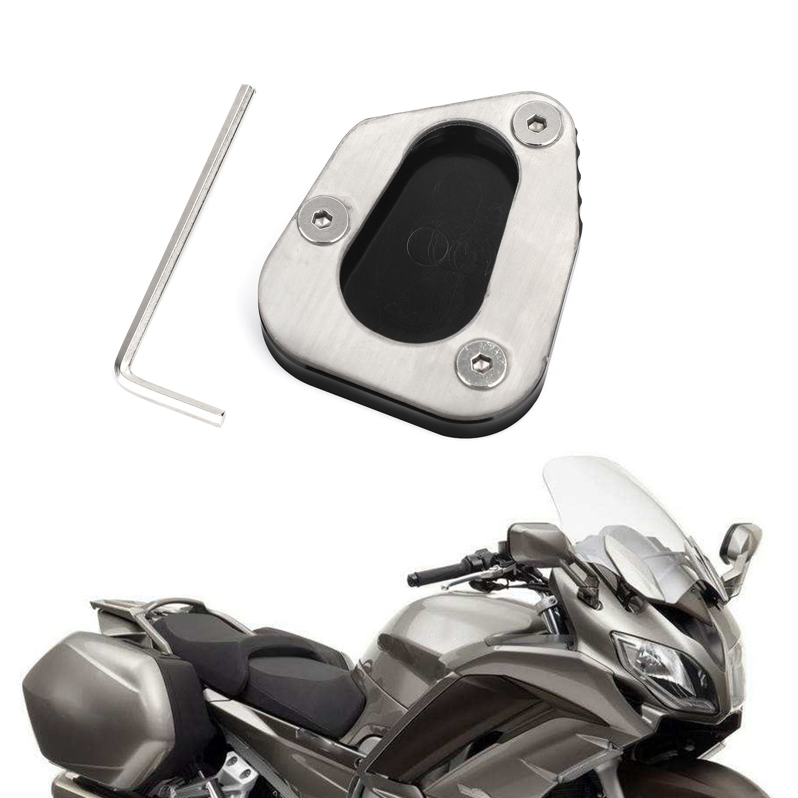 Soporte lateral para ampliar placa para YAMAHA FJR1300 2006-2017, color negro genérico