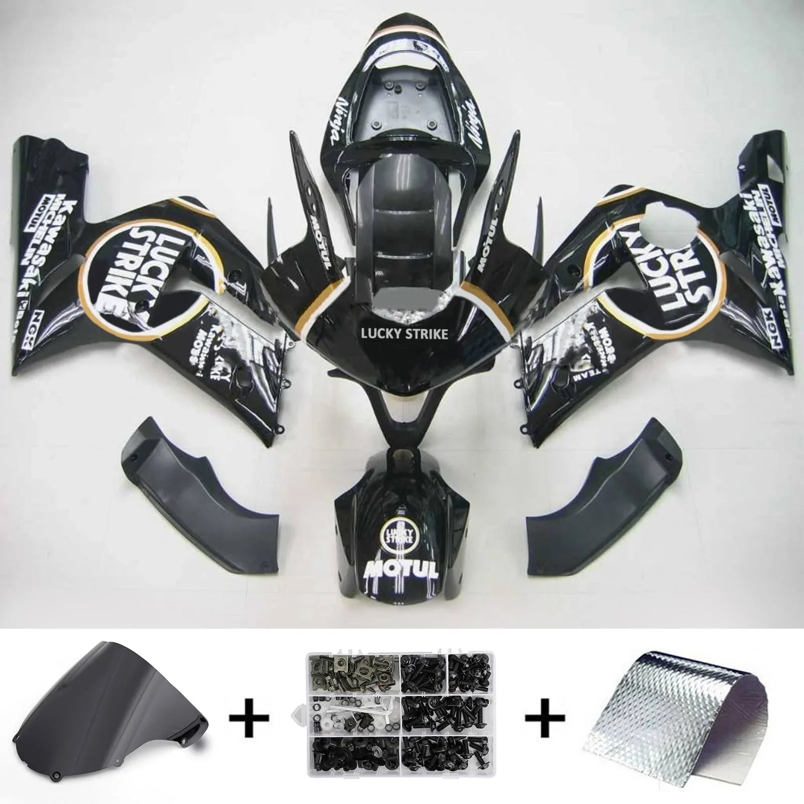 Kit di carenatura Amotopart per Kawasaki ZX6R 636 2003-2004 Generico