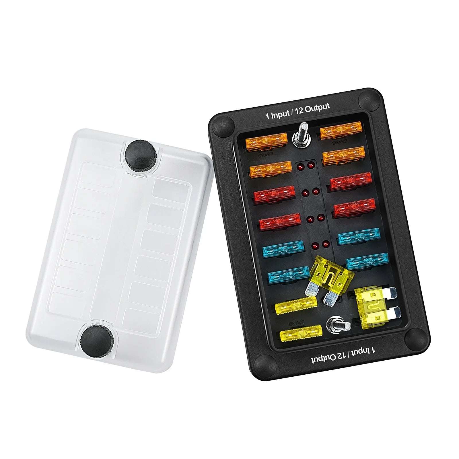 Support de bloc de boîte à fusibles à lame 6 voies/12 voies ATO ATC pour bateau marin de voiture étanche