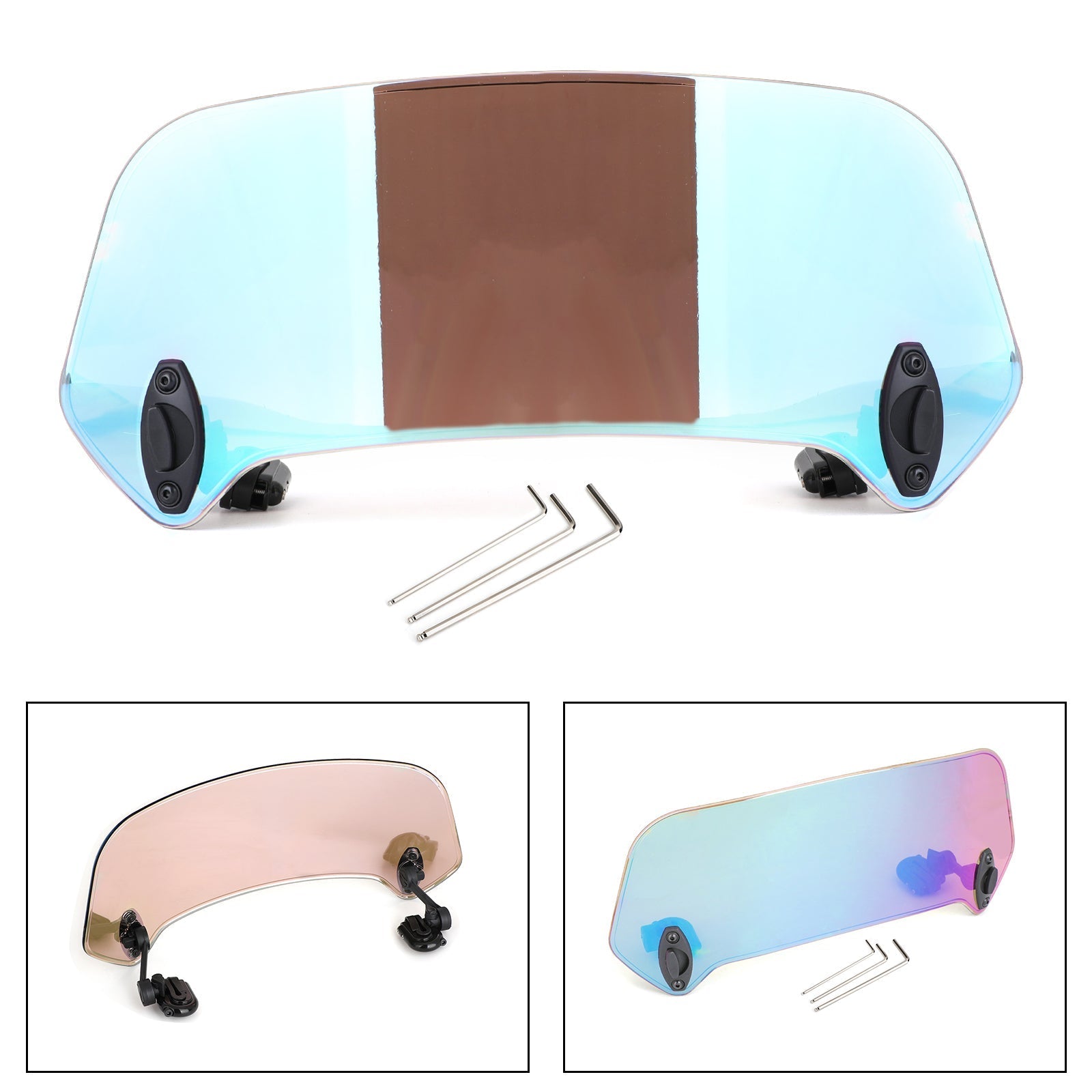 Clip regolabile in moto sul deflettore del vento di espansione del parabrezza