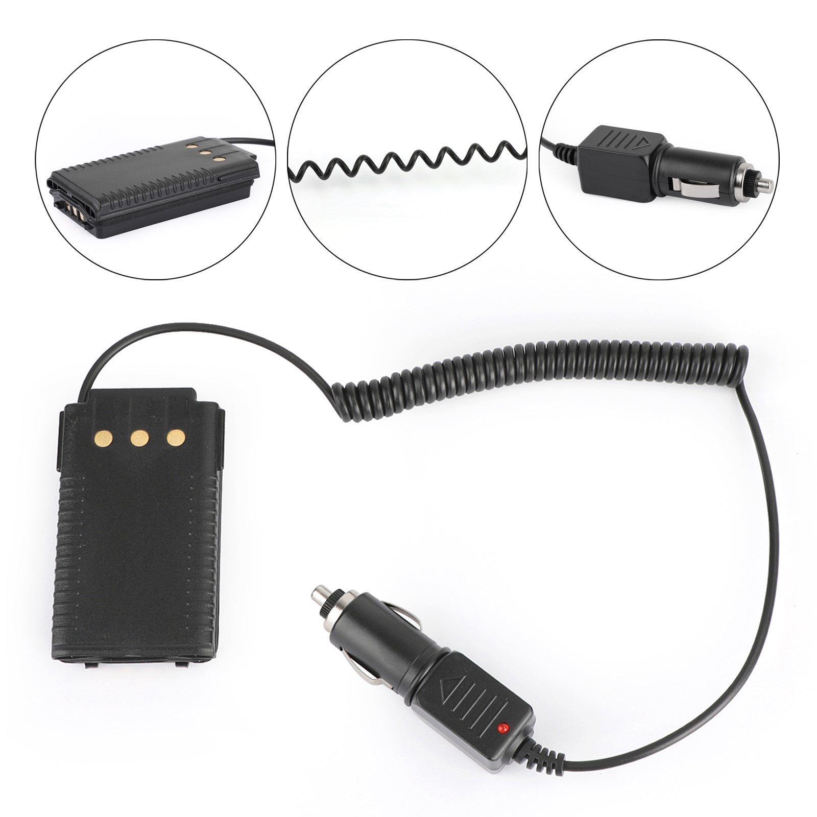 Adaptateur d'éliminateur de batterie de chargeur de voiture 12V/24V adapté pour Yaesu FT70D FT70DR