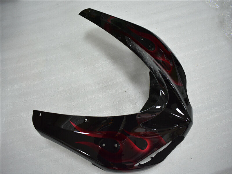 Amotopart Red Flames -ruiskutussuojasarja muovisovitus Kawasaki ZX10R 2006 2007 Generic
