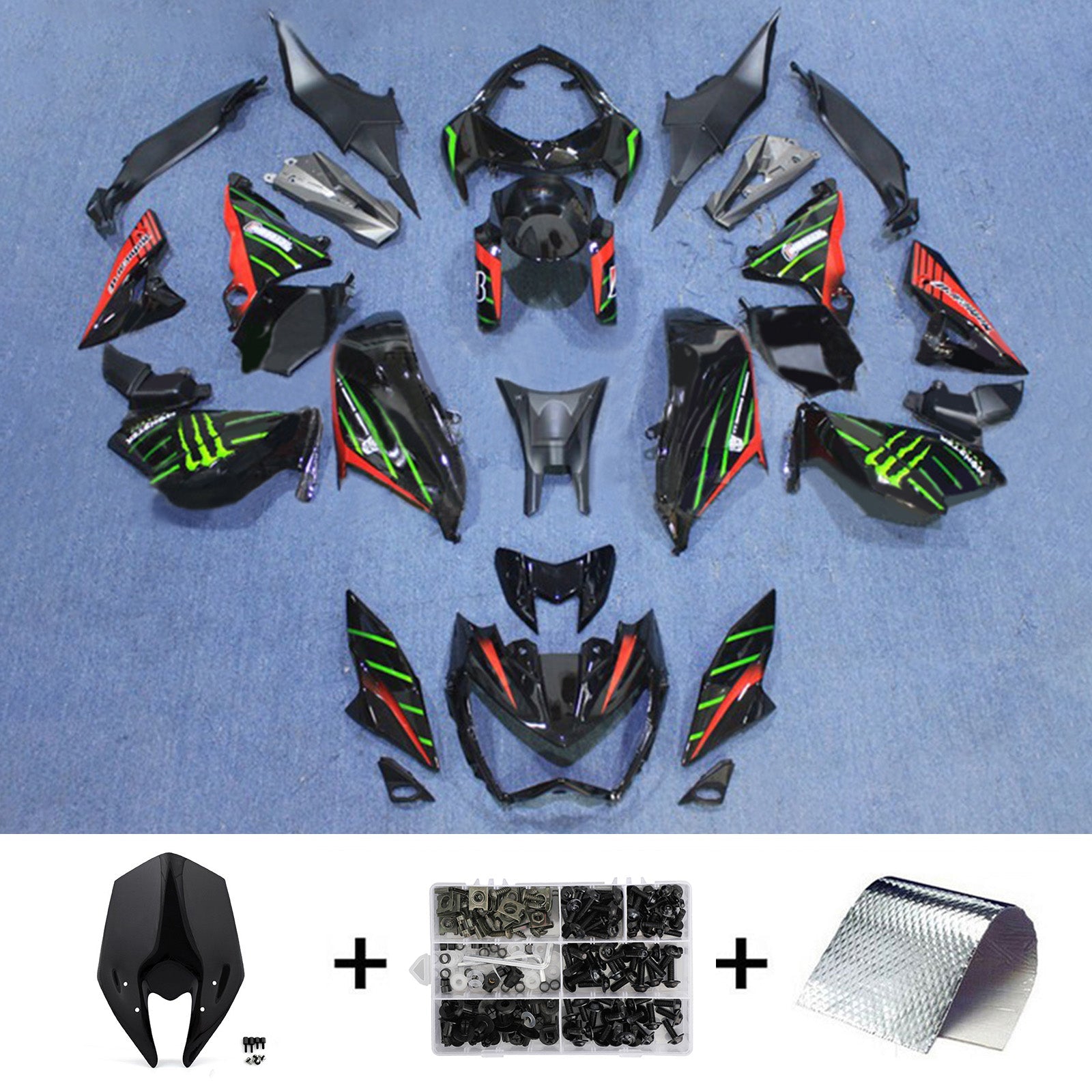 Amotopart Kawasaki Z800 2013-2018 Kit de carenado de carrocería de plástico ABS