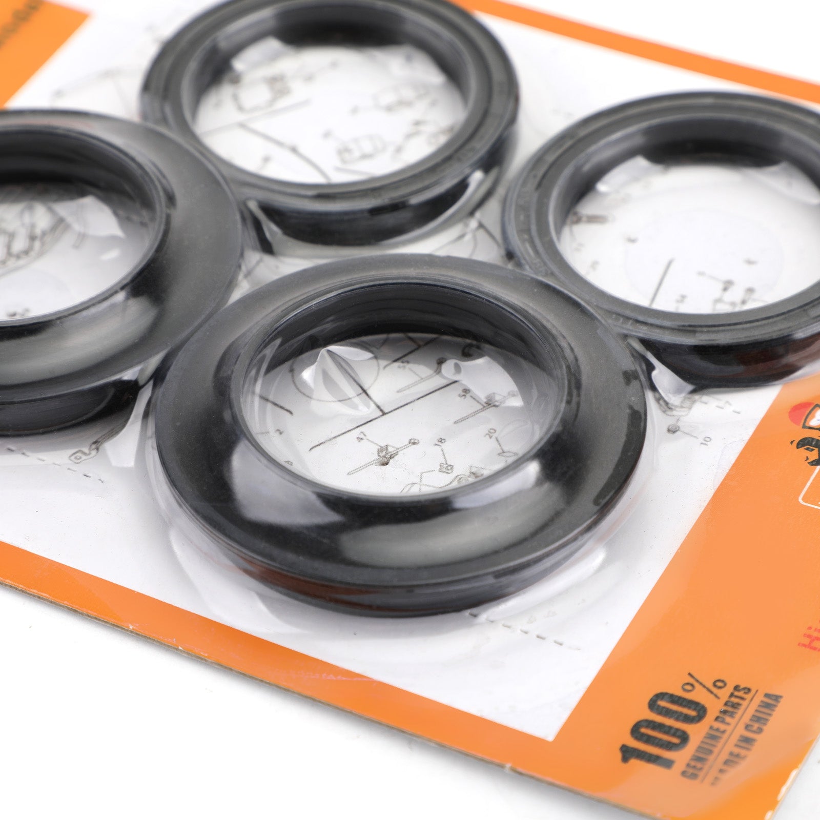 Kit parapolvere guarnizioni forcella per Kawasaki ZX500 ZX600 ZX750 ZX900 ZN1100 KZ1000 78-2001 Generico