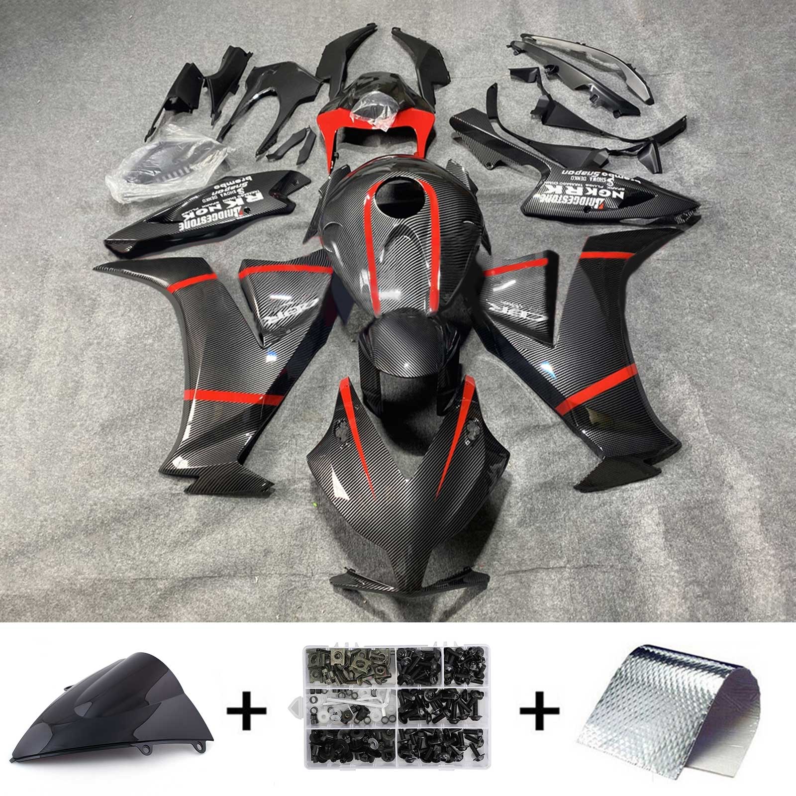 Amotopart Honda CBR1000RR 2012-2016 Kit Carrosserie Plastic Abs