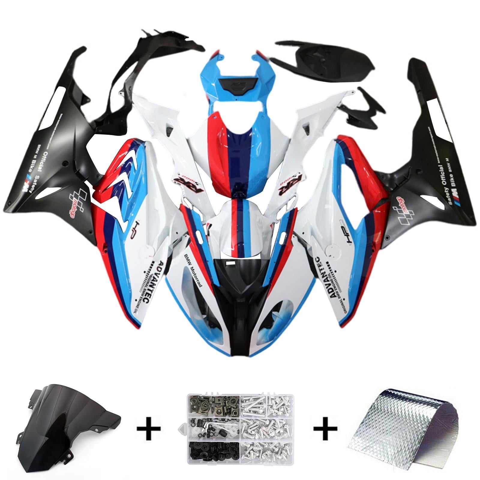 Amotopart BMW S1000RR 2015-2016 ABS kunststof carrosseriekuipset