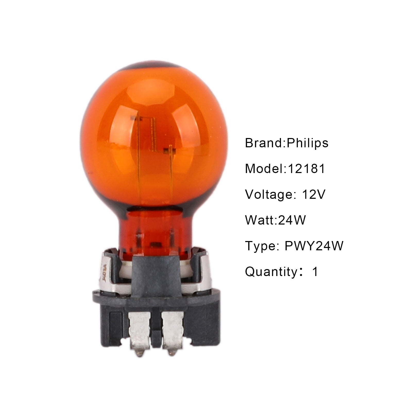 Para Philips ámbar luz intermitente delantera bombilla 12181NA PWY24W para Audi A4L genérico