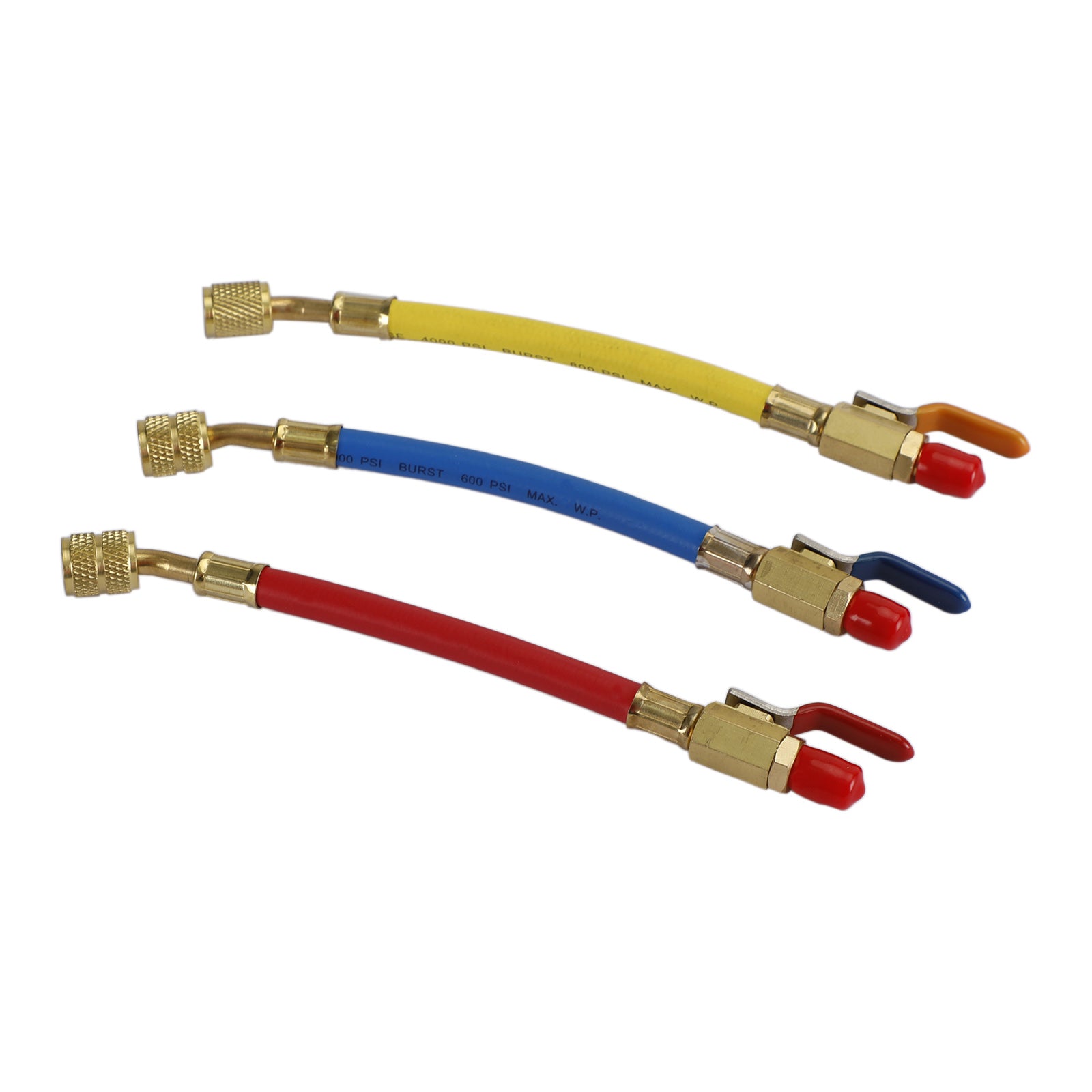 Tuyau de charge R410A 3 pièces avec robinets à tournant sphérique pour climatisation de réfrigération HVAC