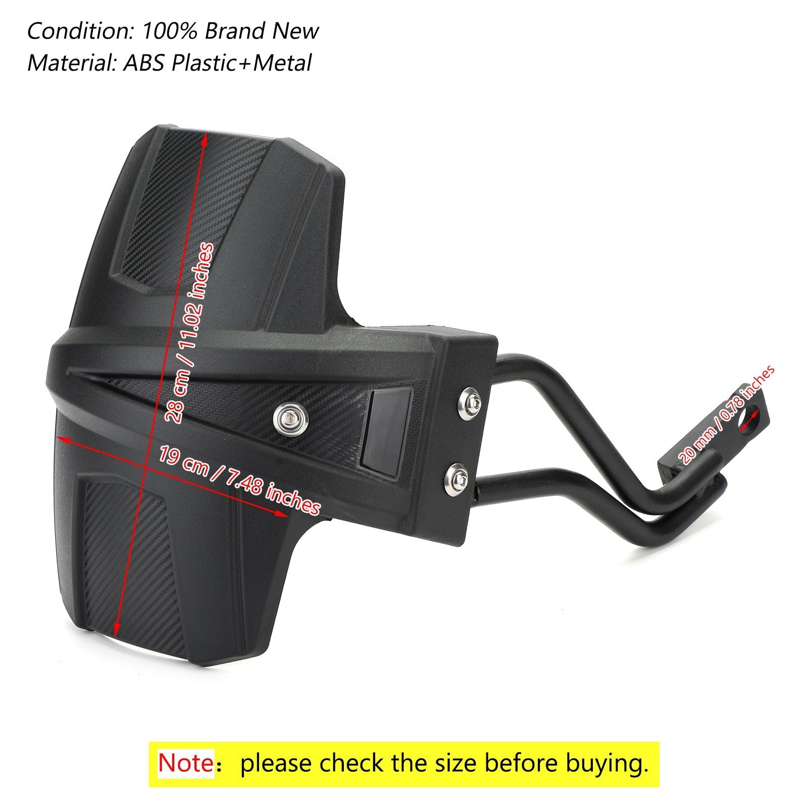 Couverture de roue arrière garde couverture de roue moto garde-boue garde-boue pour Honda X-ADV 750 2017-2019 générique