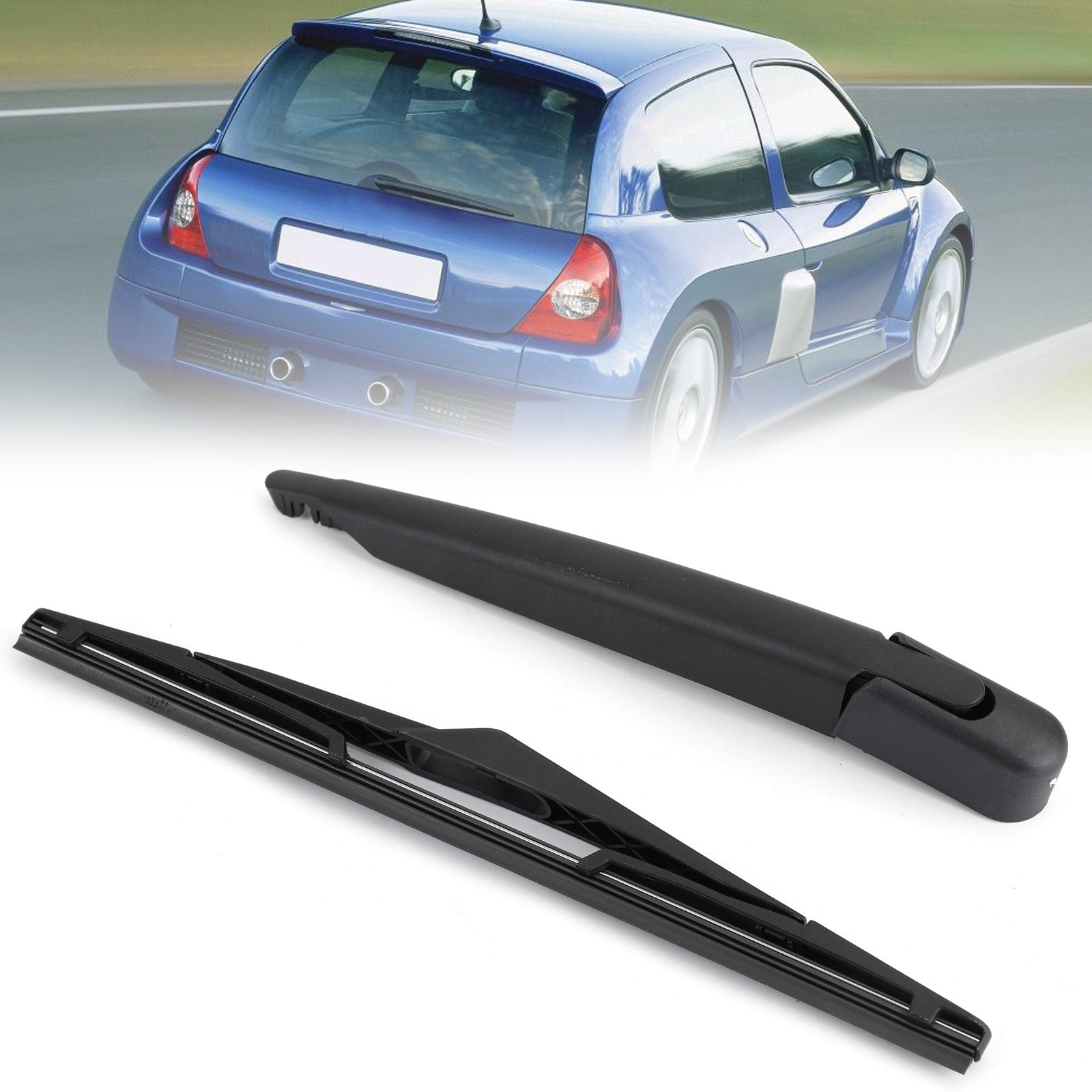 Jeu de balais de bras d'essuie-glace de lunette arrière pour Renault Clio II 1998-2012 générique
