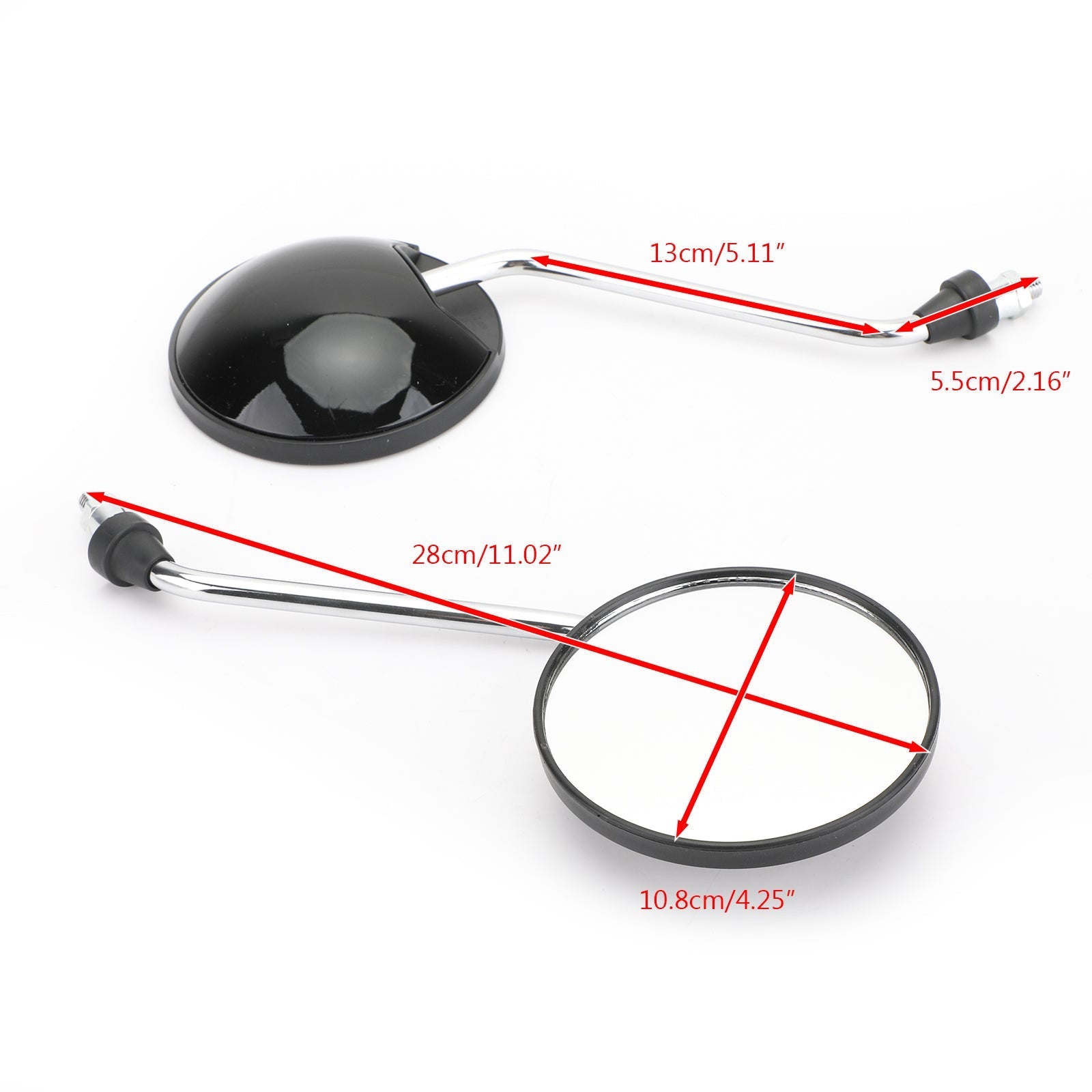 Uniwersalne lusterka wsteczne skuter motorower 8mm czarny dla Vespa Piaggio Liberty 50-150cc Generic