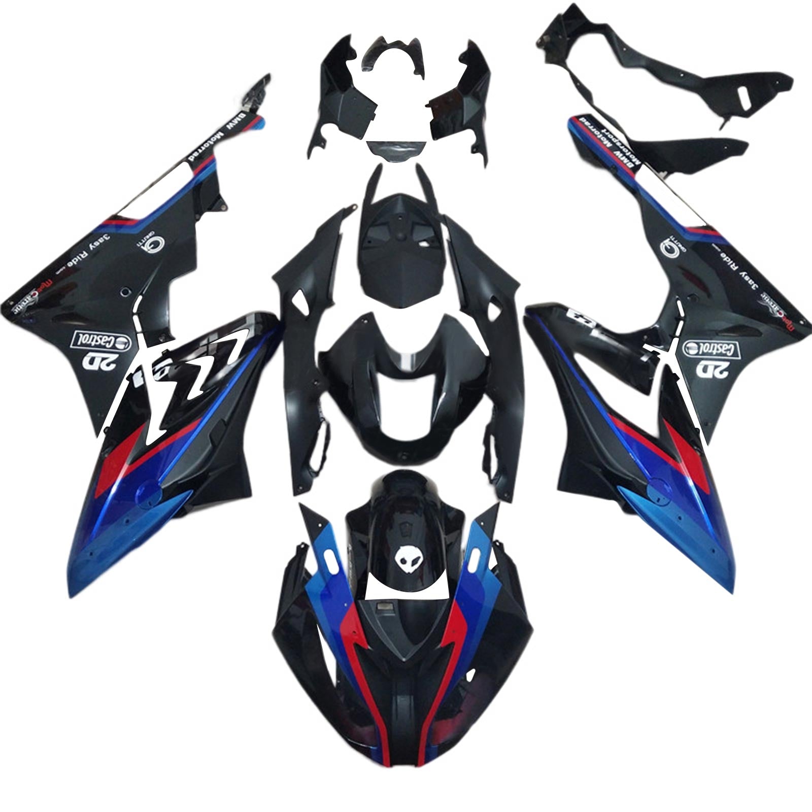 Amotopart BMW S1000RR 2015-2016 Kit kvadratni plastični abs