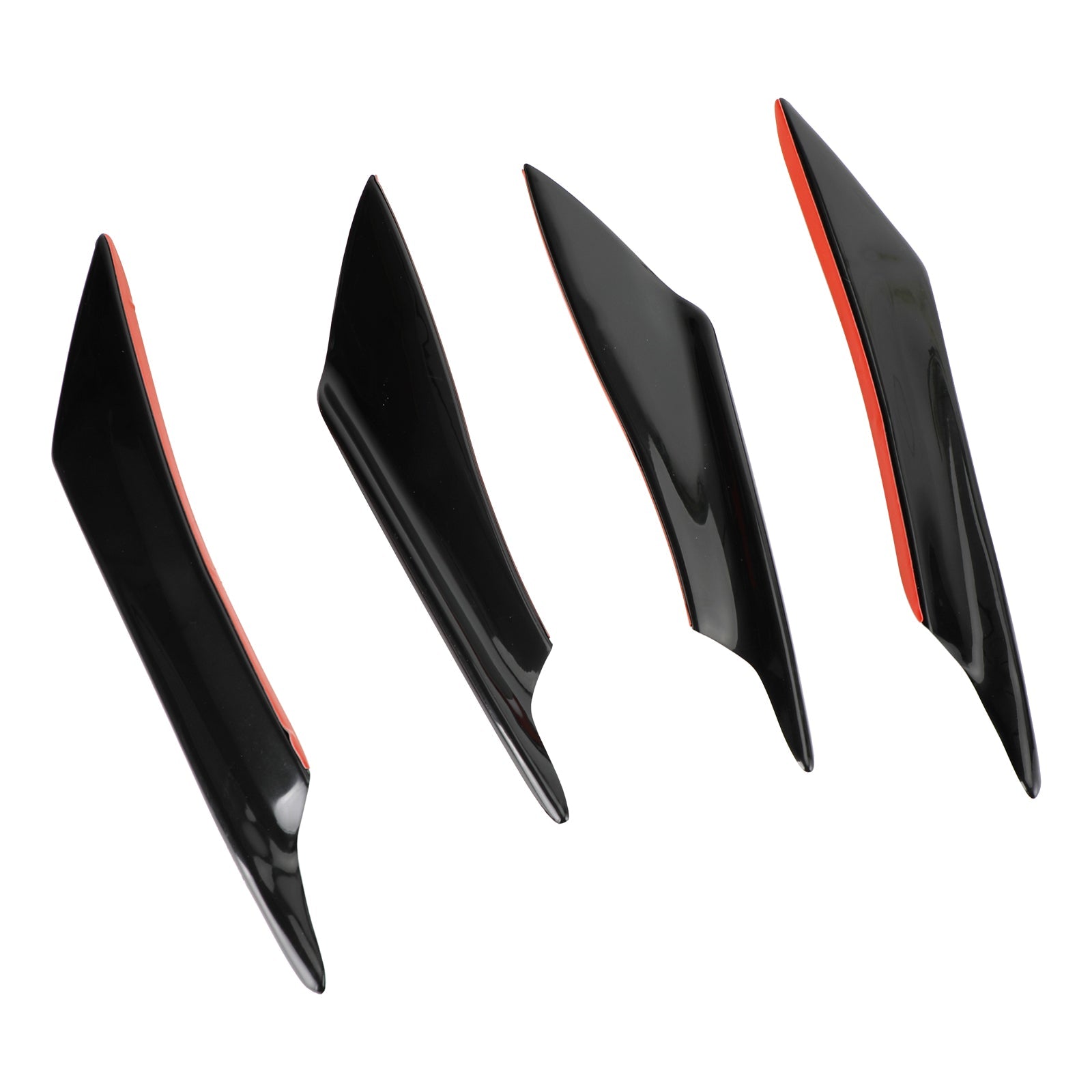 4 szt. Uniwersalne płetwy przedniego zderzaka samochodu Splitter Spoiler Canards Gloss Black