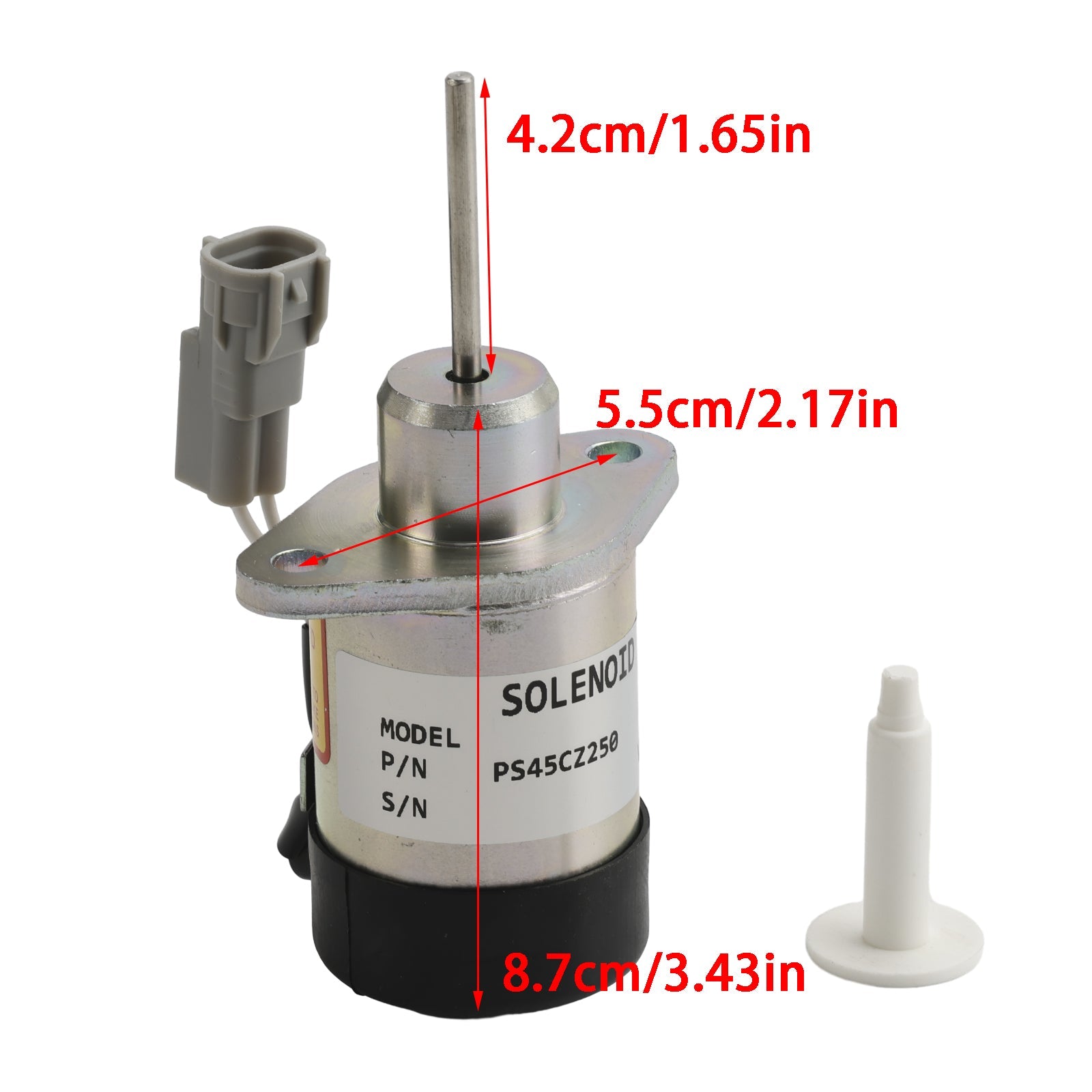 Solenoide di arresto carburante PS45CZ250 per solenoide attuatore Kubota D1503 V2203