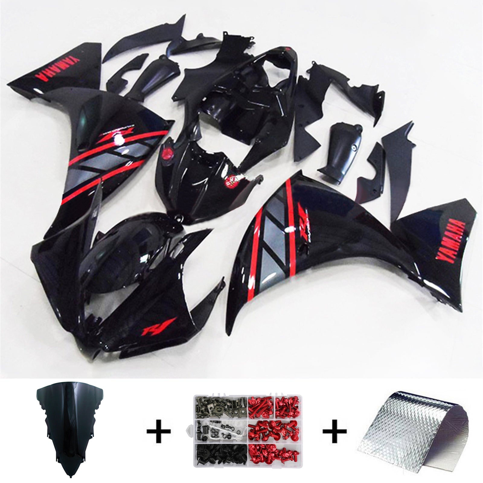 Amotopart Yamaha YZF 1000 R1 2009-2011 Kit Carénage Carrosserie Plastique ABS