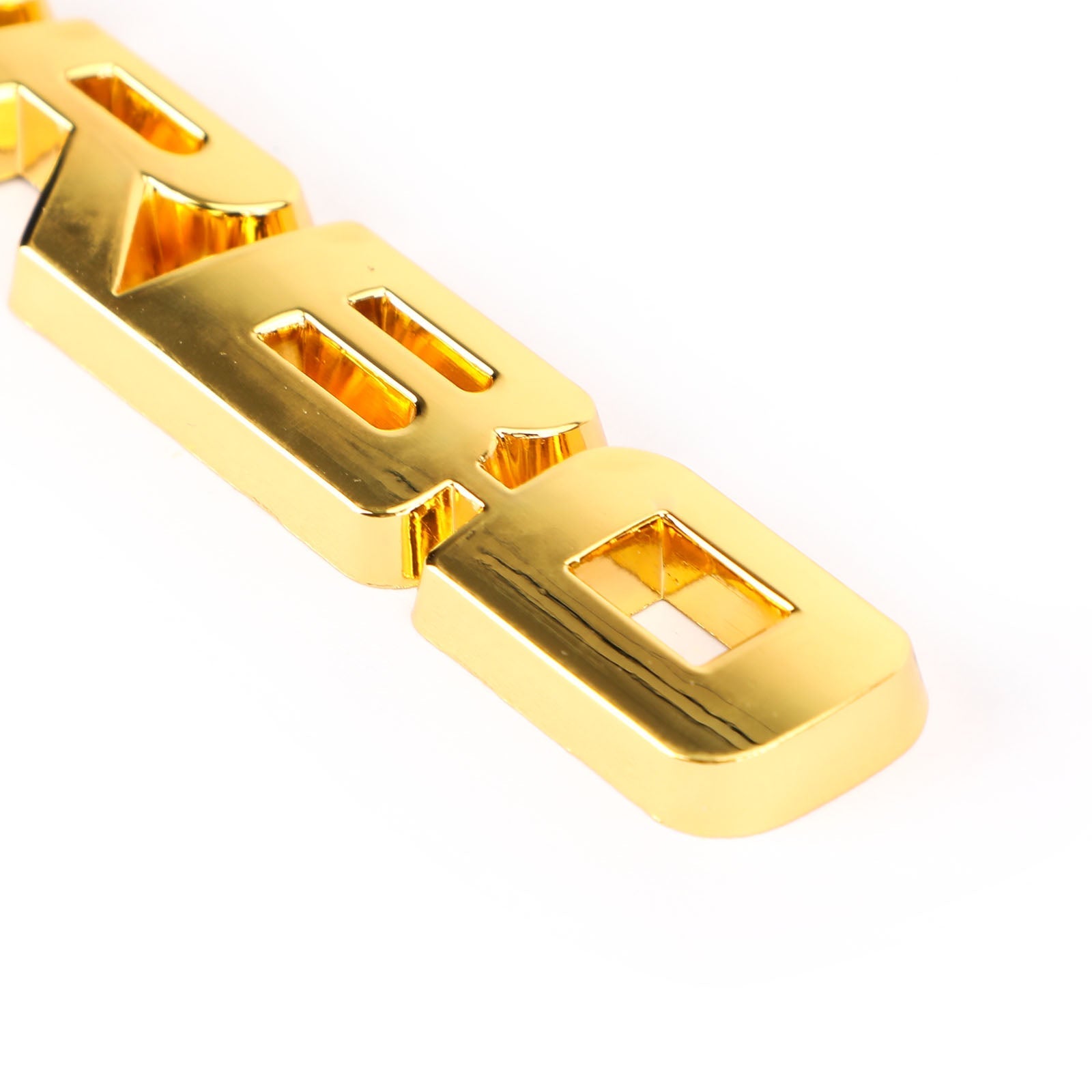 3D Metal Turbo Logo Emblema Emblema Insignia Pegatina Tronco de troncal Calcomanía de plata genérica