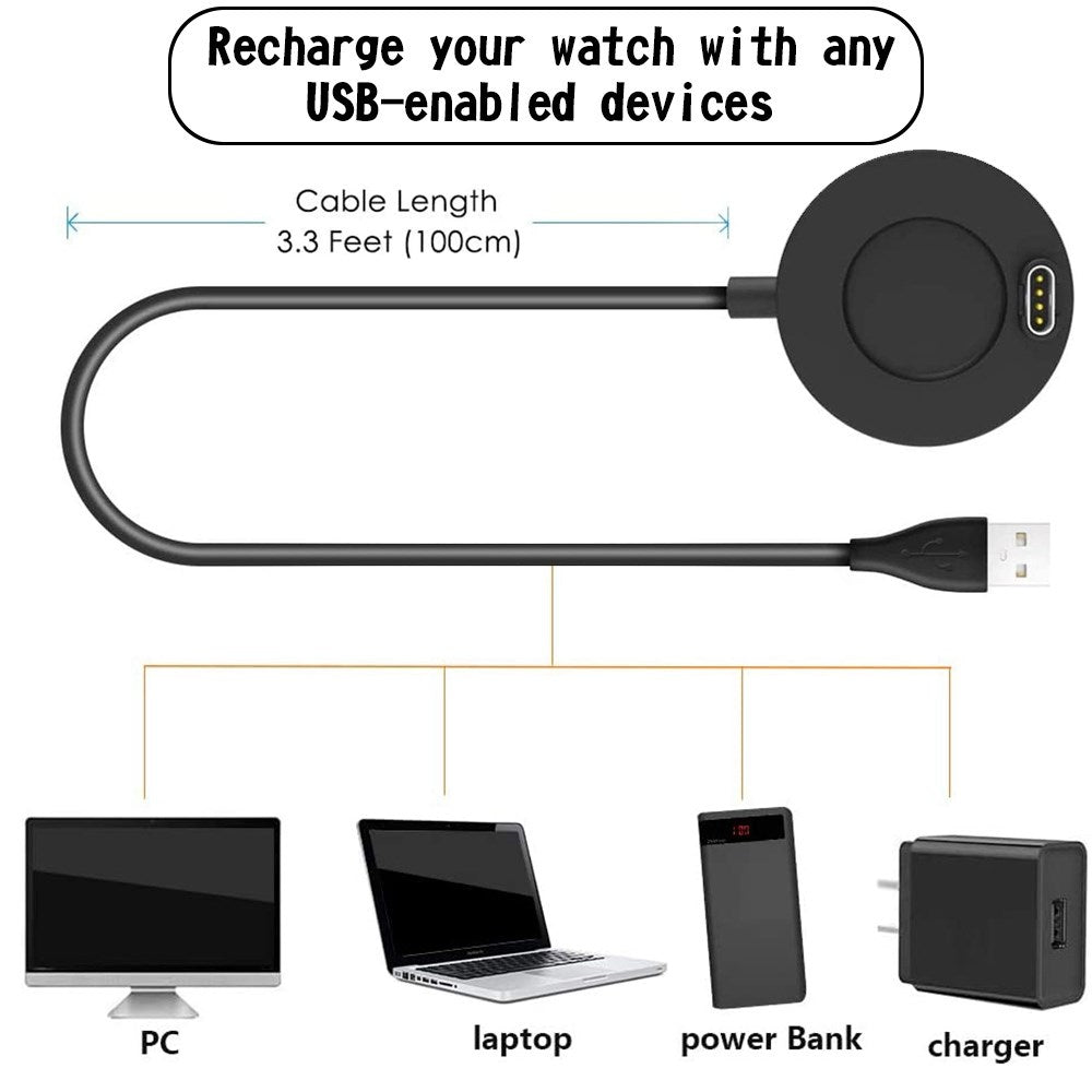 Polnilni kabel za USB polnilnik, združljiv z Garmin Fenix 5 5s 5x 6x 6s Plus