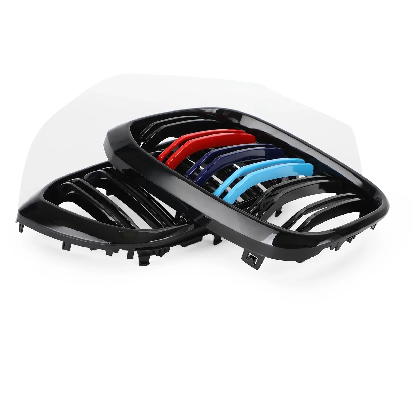 2 szt. Kratka z grillem nerkowym w kolorze M 51138469959 pasuje do BMW G01 X3 G02 X4 Czarny błyszczący Generic