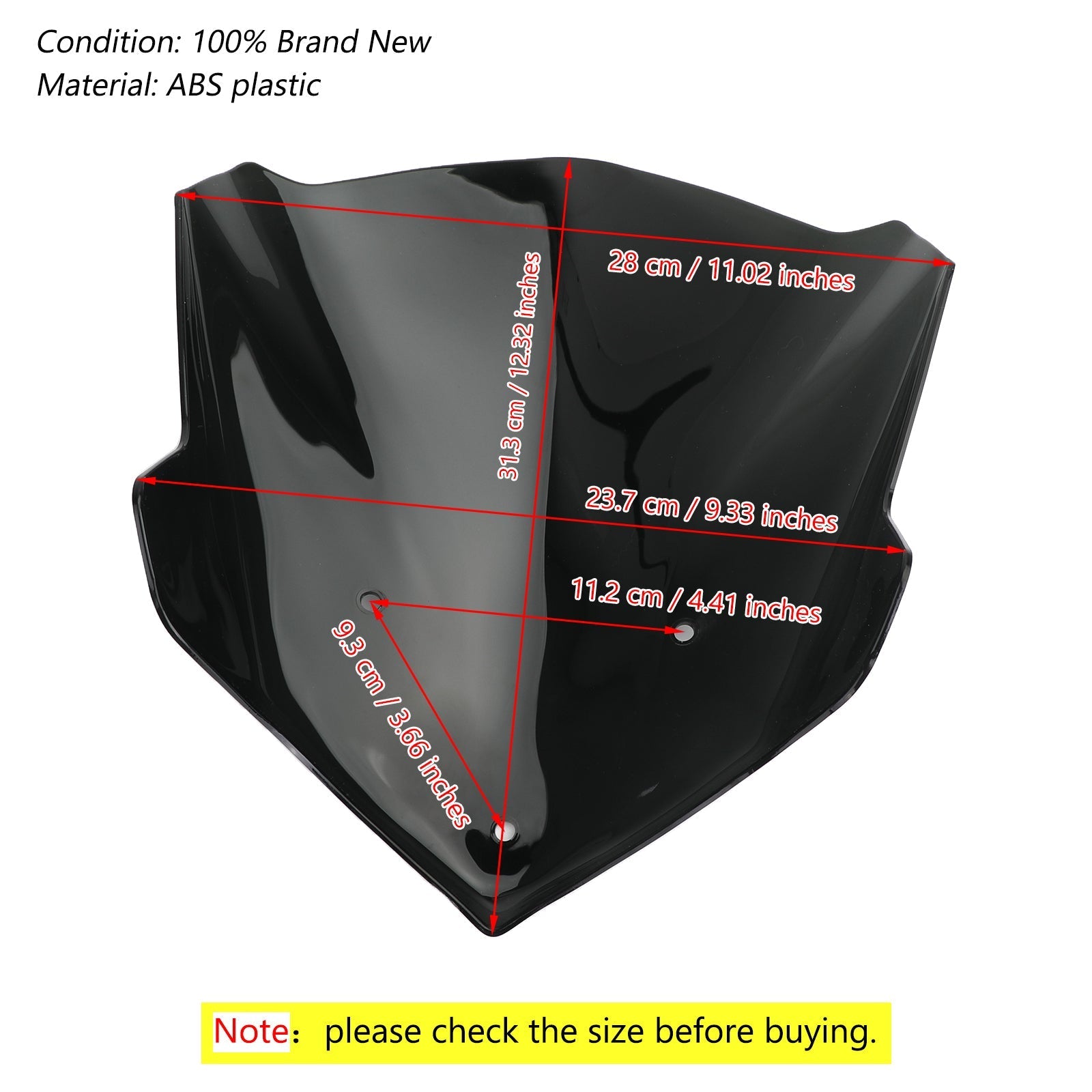 Pare-brise de moto en plastique ABS pour BMW F800R 2015-2020 générique