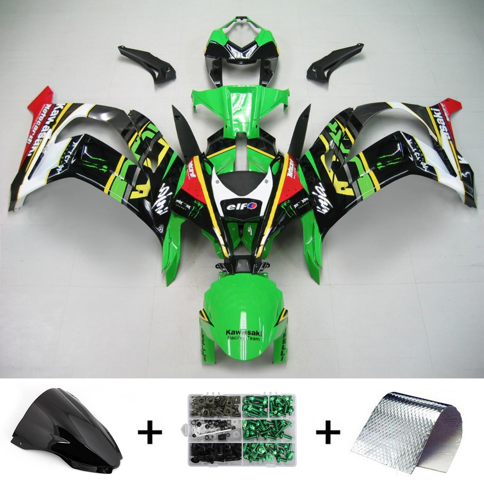 Amotopart Kawasaki ZX-10R ZX10R 2021-2023 Kuipset ABS Carrosserie