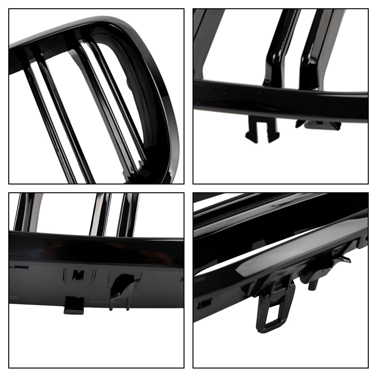 BMW X6 Hybrid E72 2008-2011 Glanzend zwarte voorbumpergrille