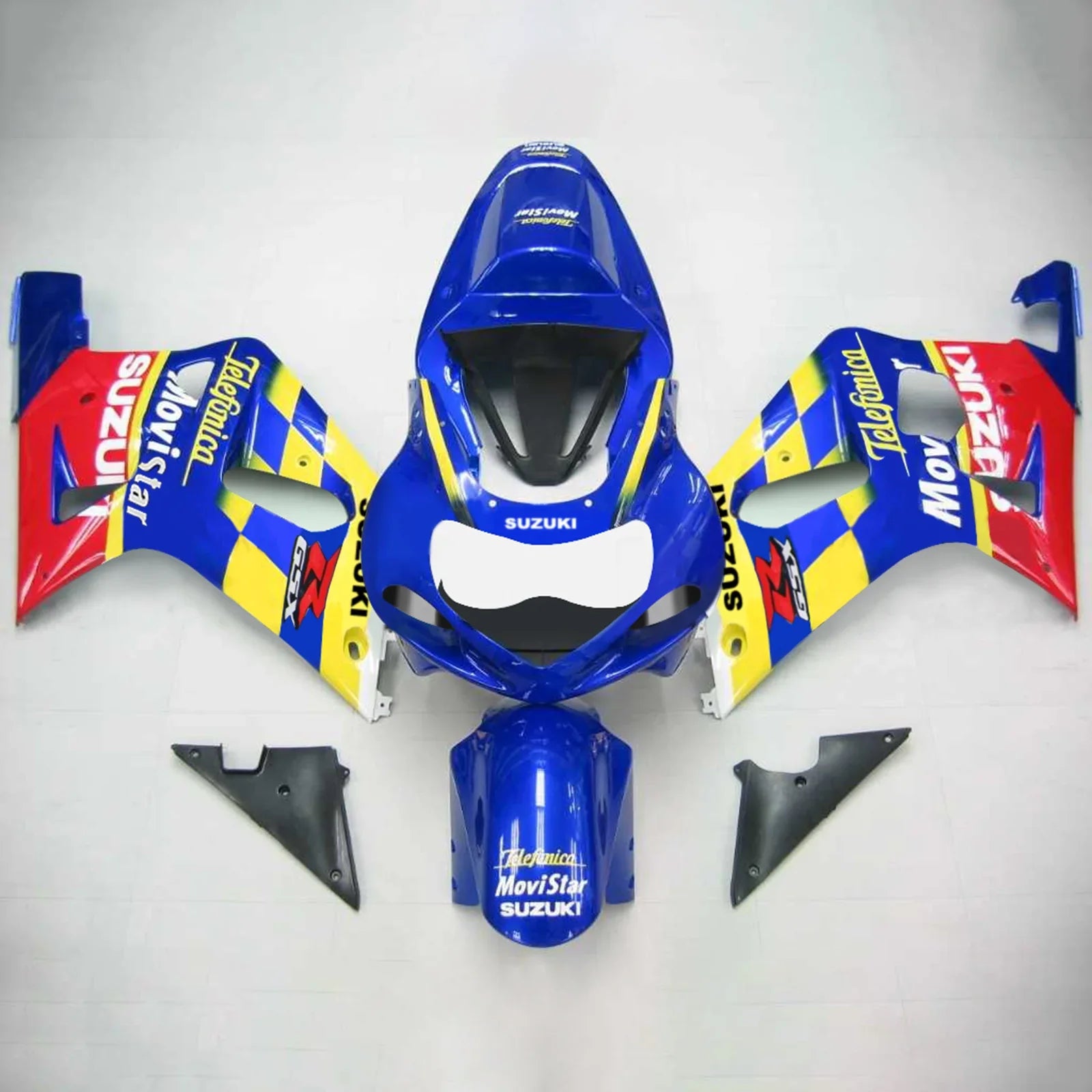 Amotopart Suzuki GSXR750 2001-2003 Kit carenatura carrozzeria in plastica ABS