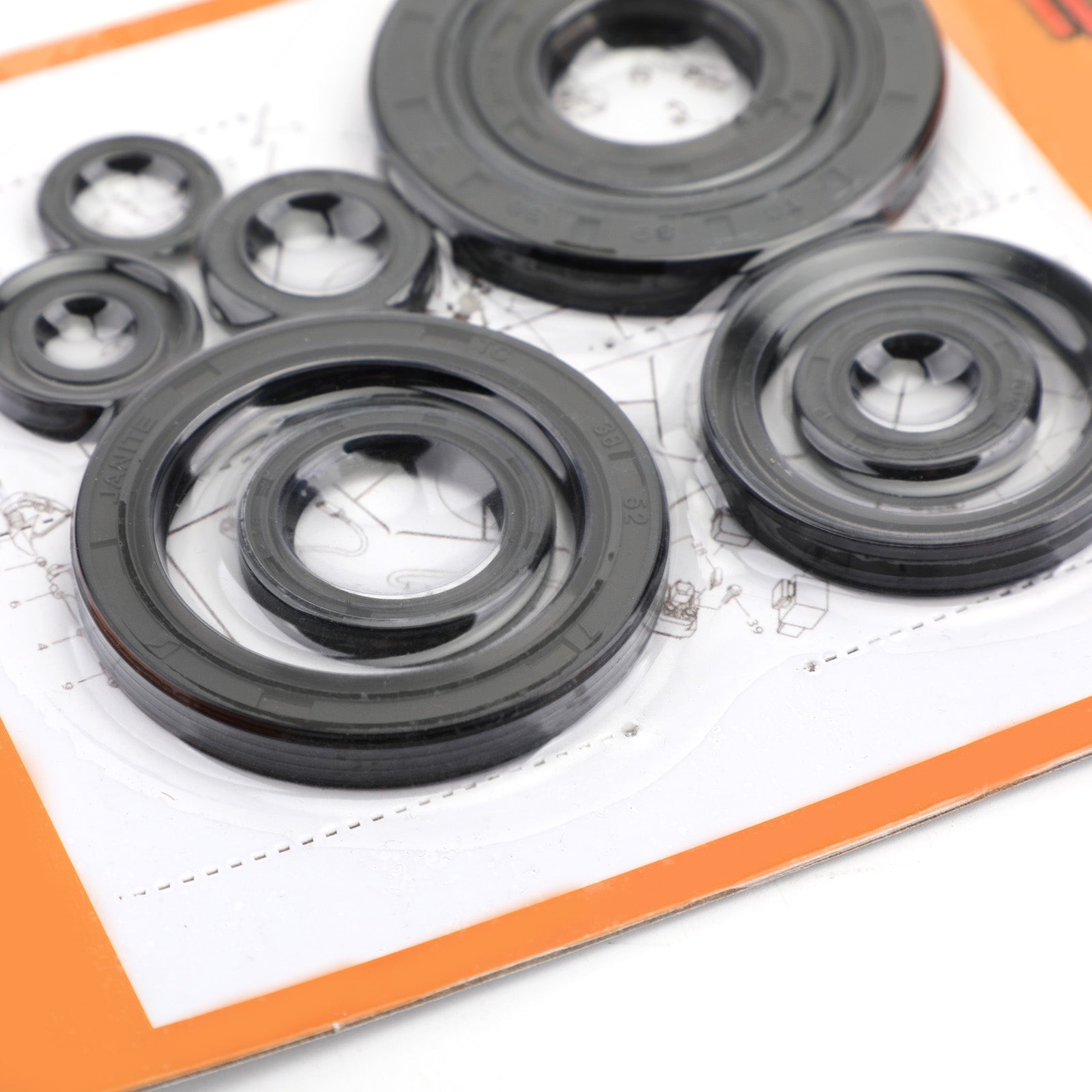 9-delige motoroliekeerringset voor Honda CRF450R CRF450 CRF 450 R 2009-2014 Generiek