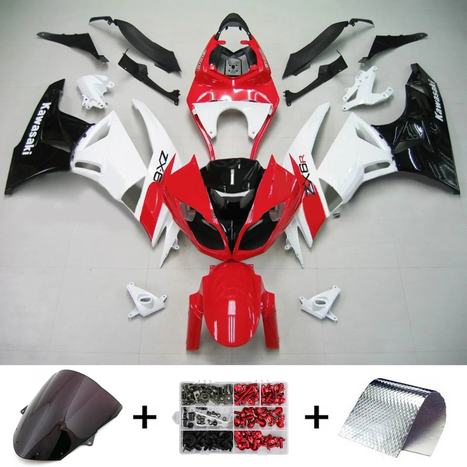 Amotopart kuipset voor Kawasaki ZX6R 636 2009-2012 Generiek